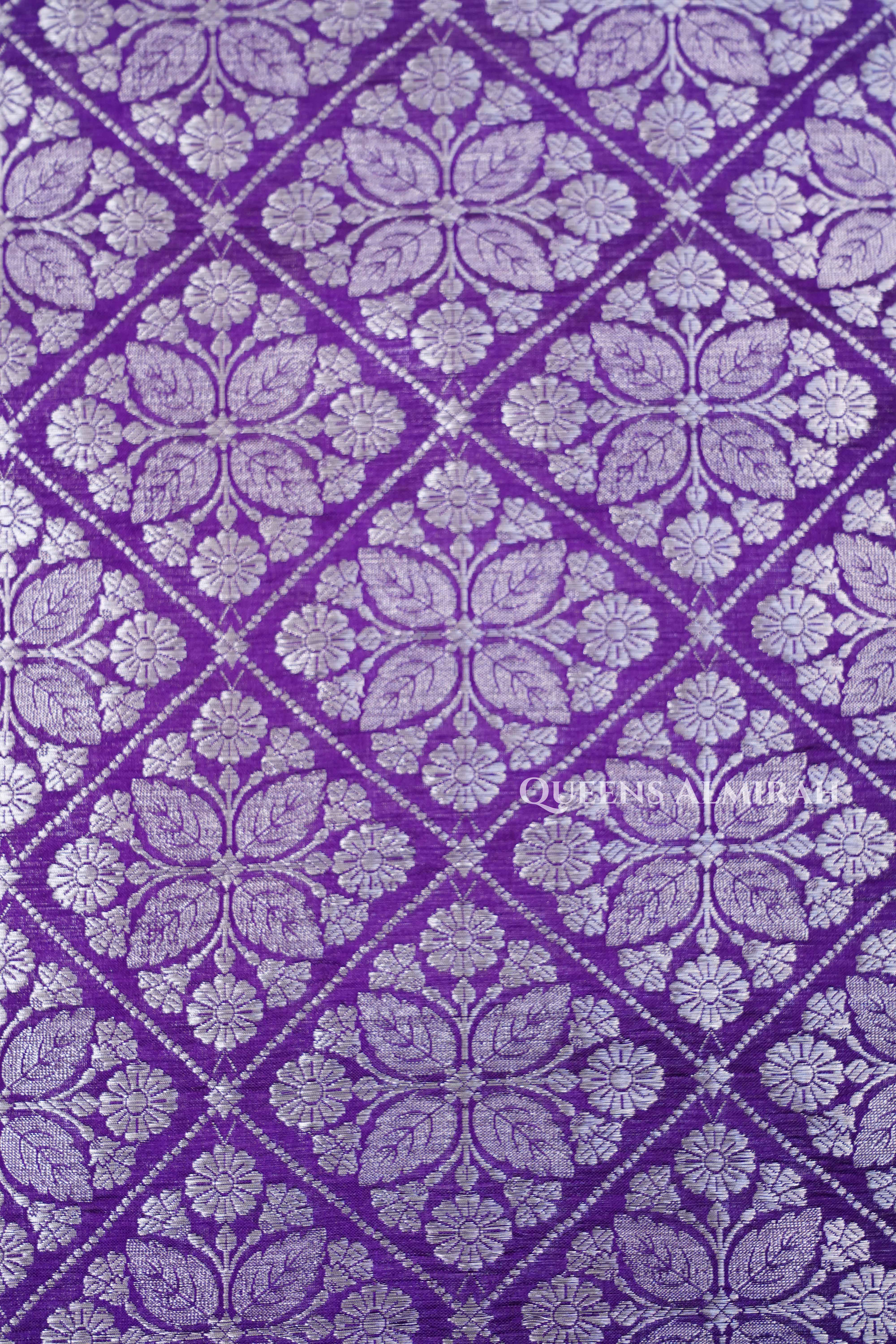 Purple Banarasi Silk Saree