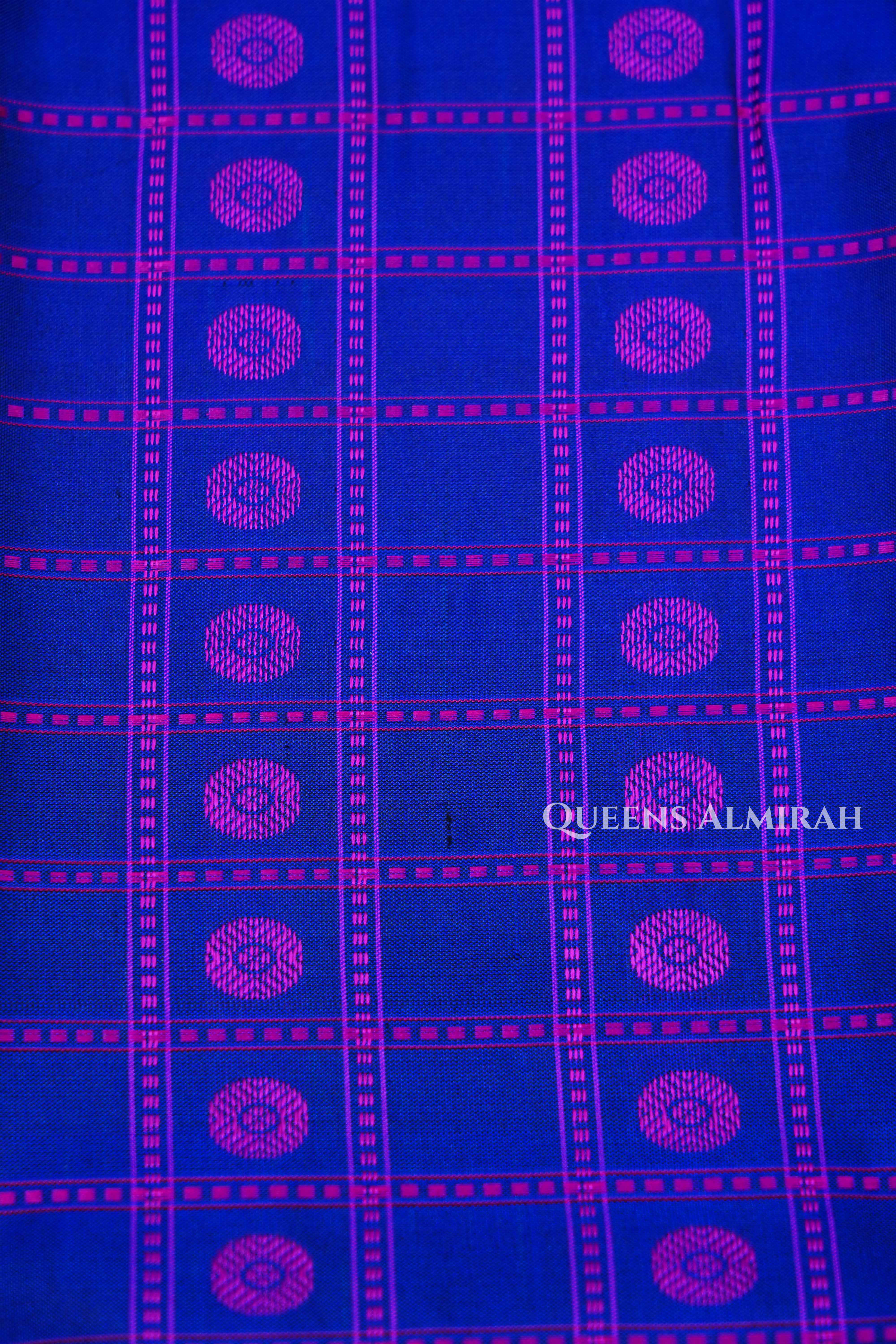 Ink Blue With Mehandhi Green Pure Kanchivaram Silk Saree