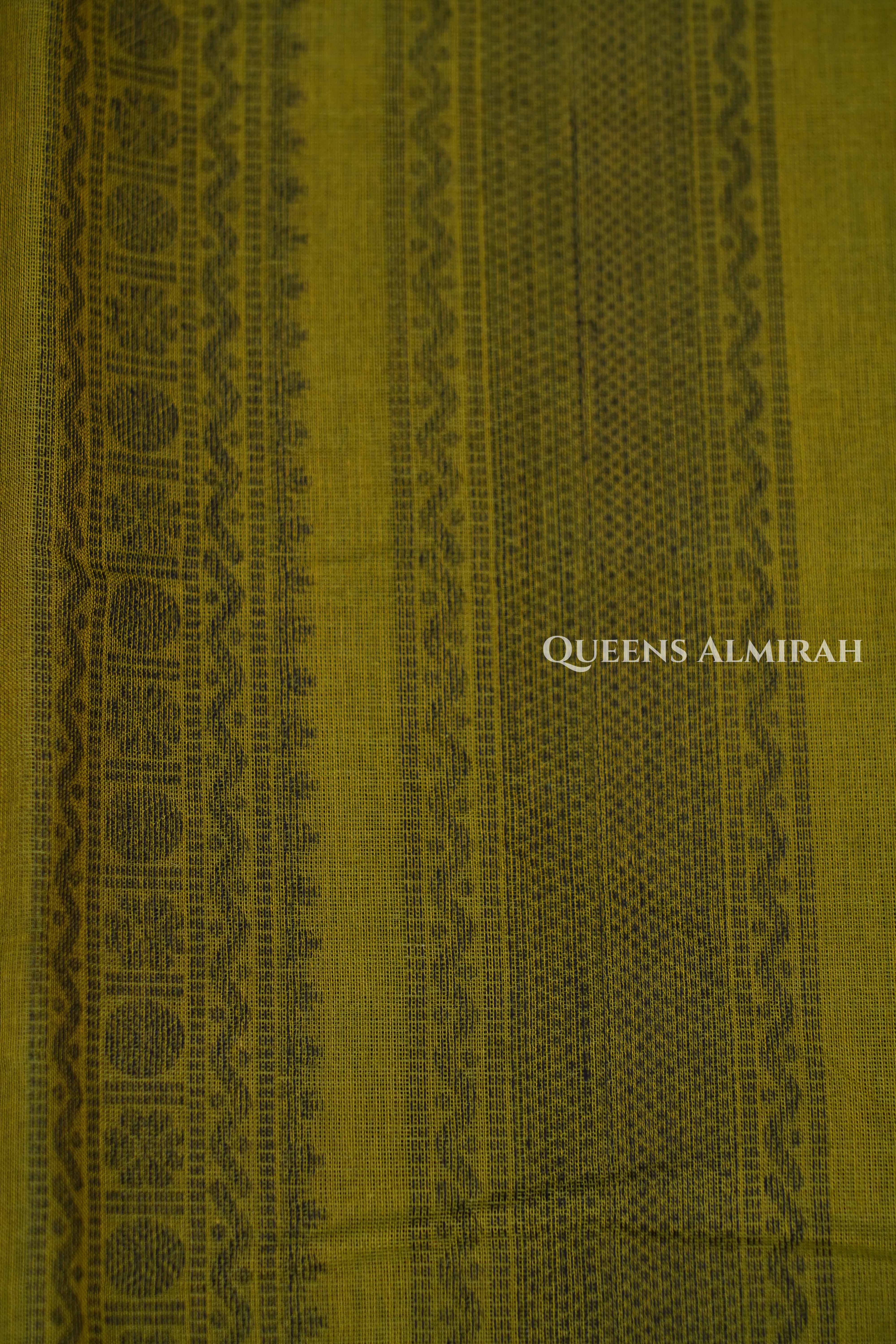 Mehandi Green1 Chettinad Cotton Saree
