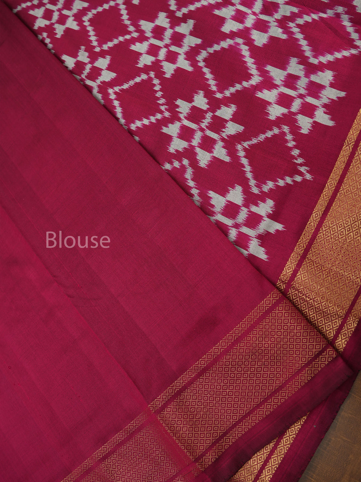 Burgundy Pochampally Silk Saree