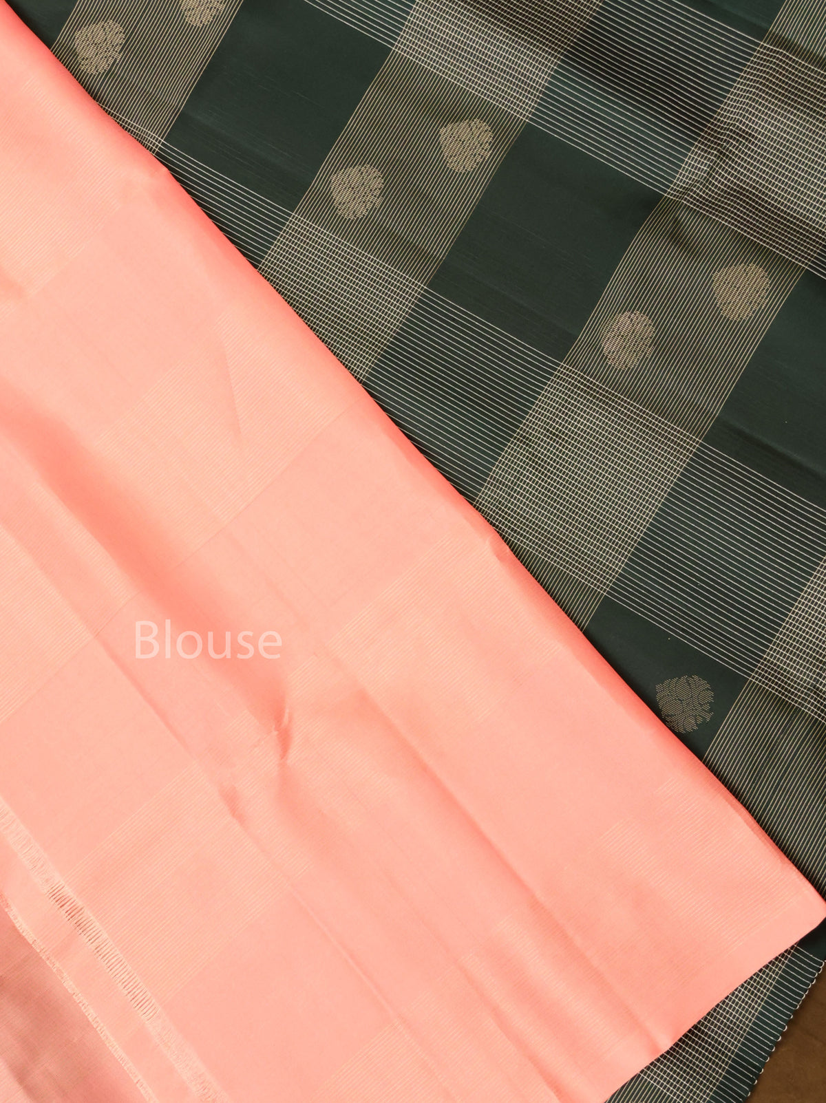 Dark Green Vairaoosi Kattam Pure Soft Silk Saree