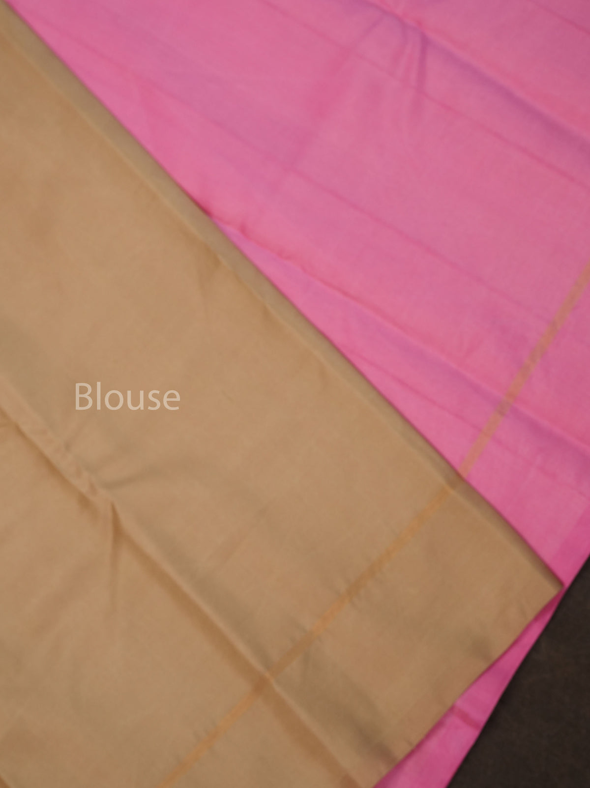 Pink With Beige Pure Kanchivaram Silk Saree