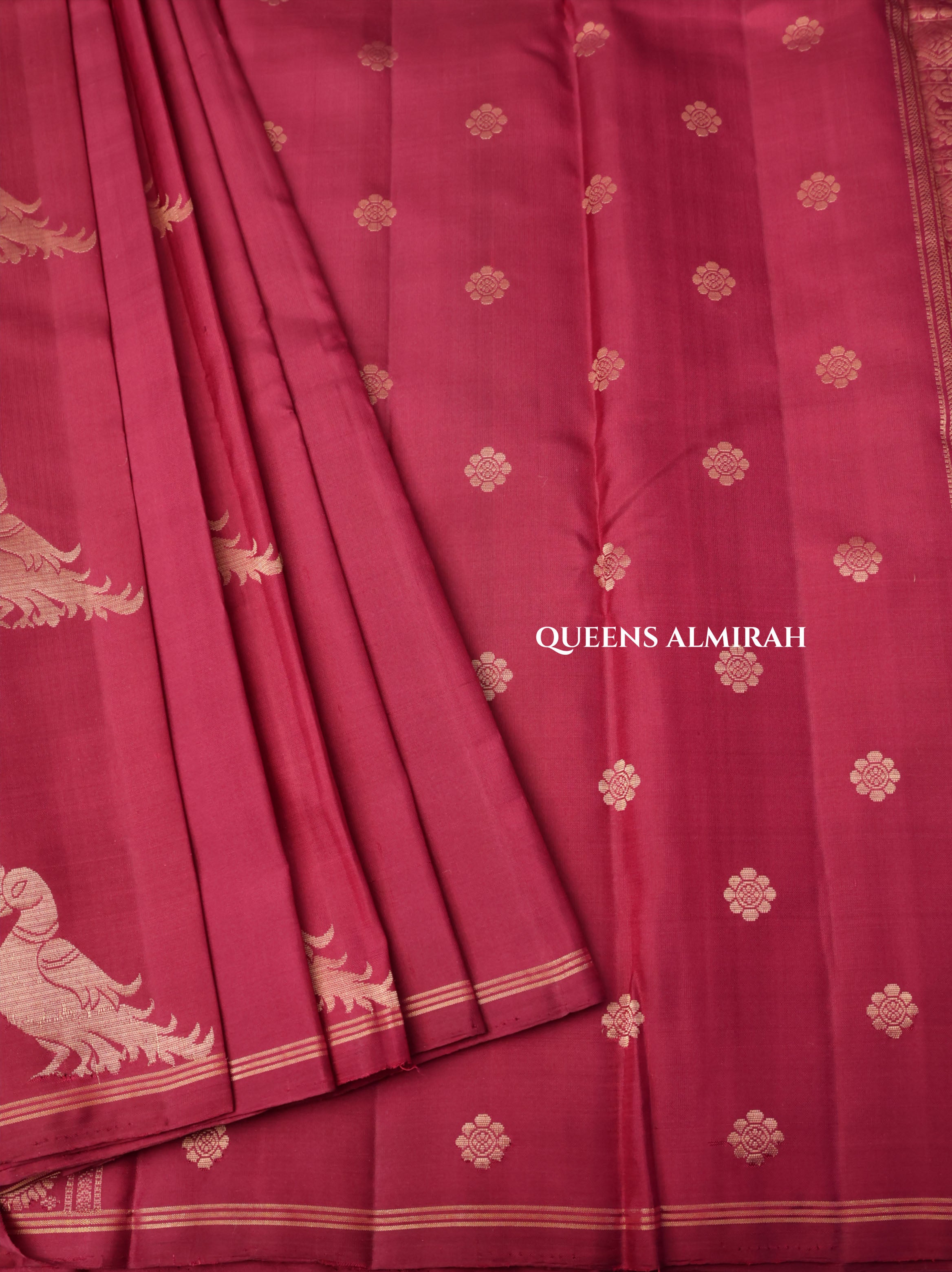 Maroon Pure Kanchivaram Silk Saree