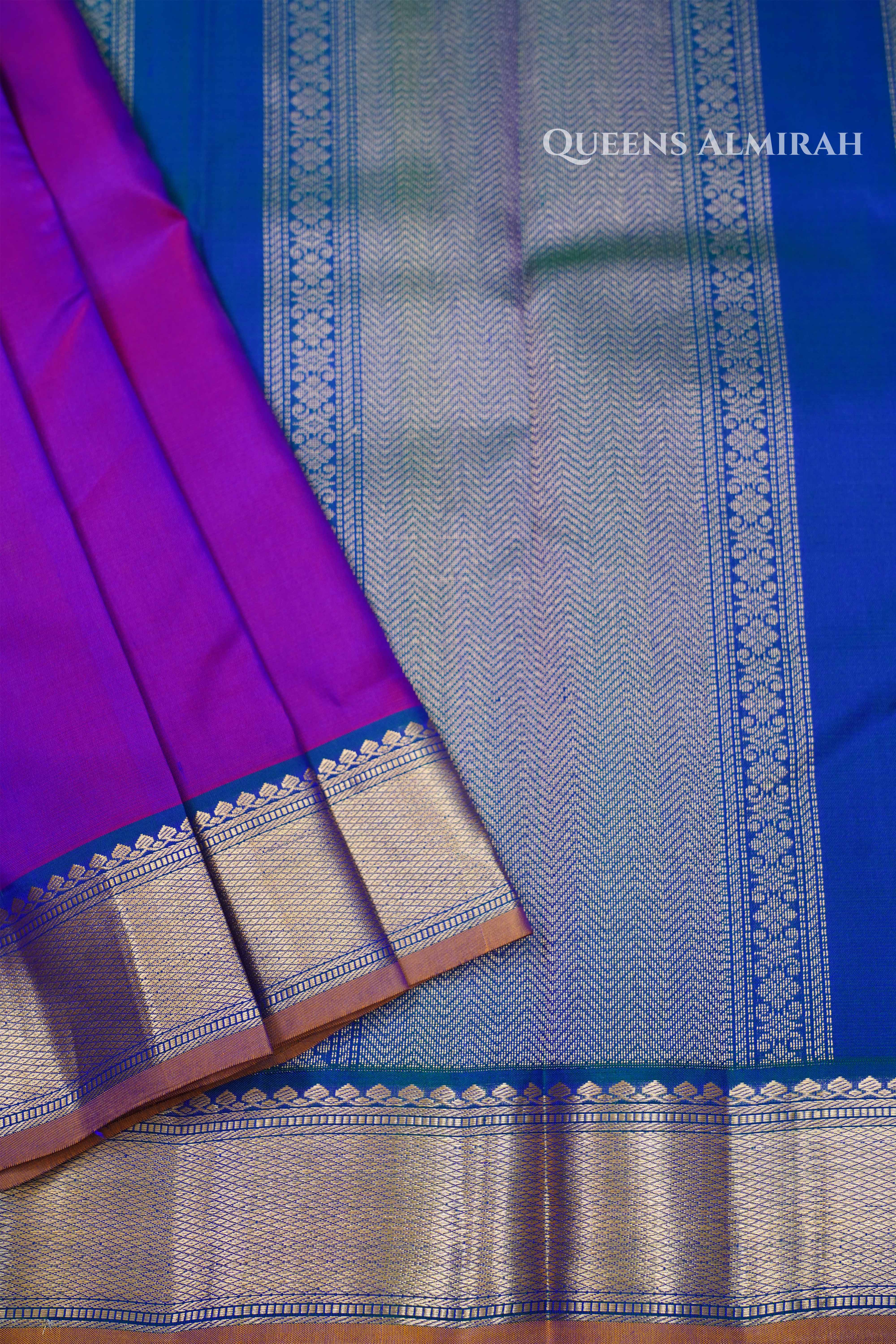 Vadamalli Purple Pure Kanchivaram Silk Saree 1