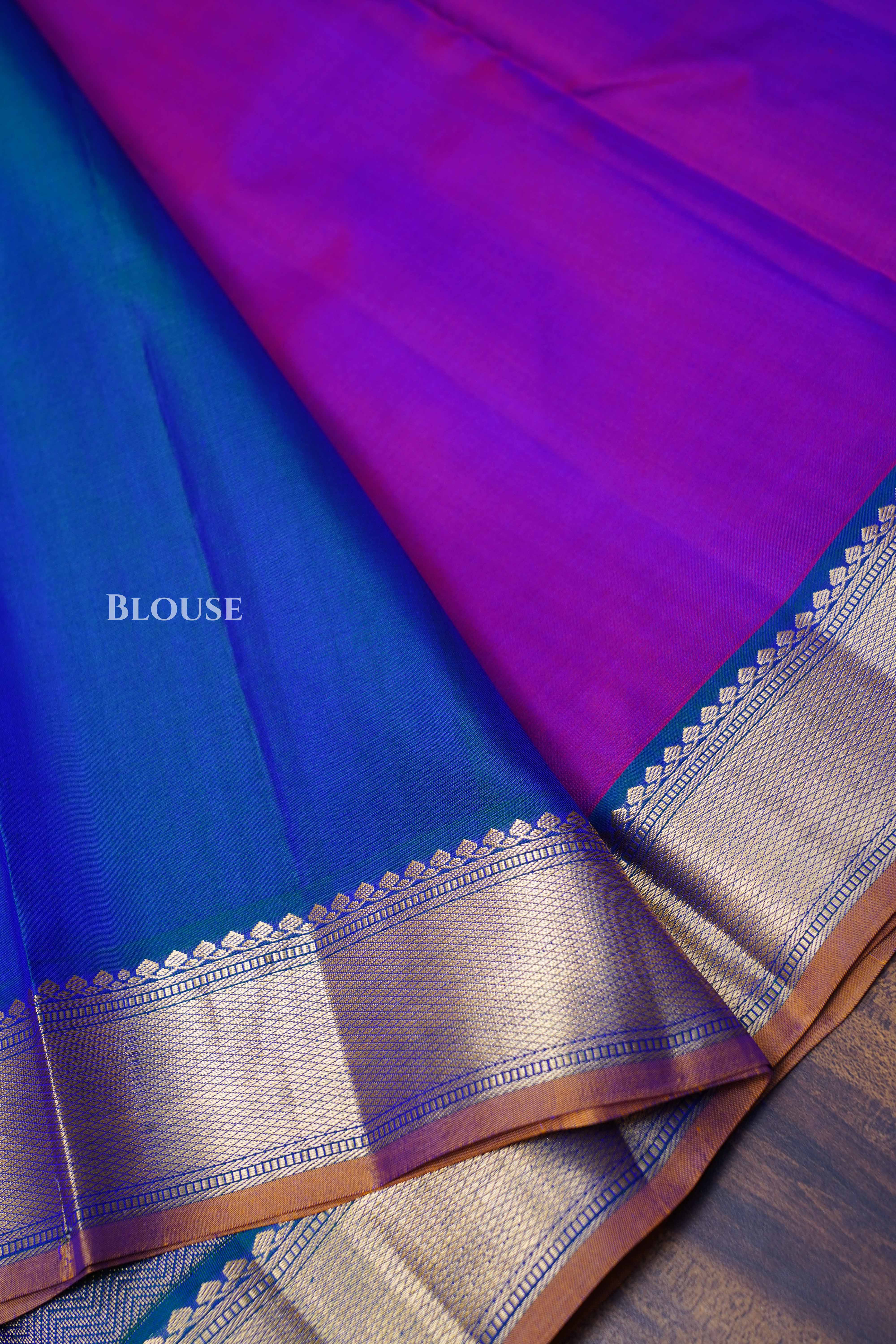 Vadamalli Purple Pure Kanchivaram Silk Saree 1