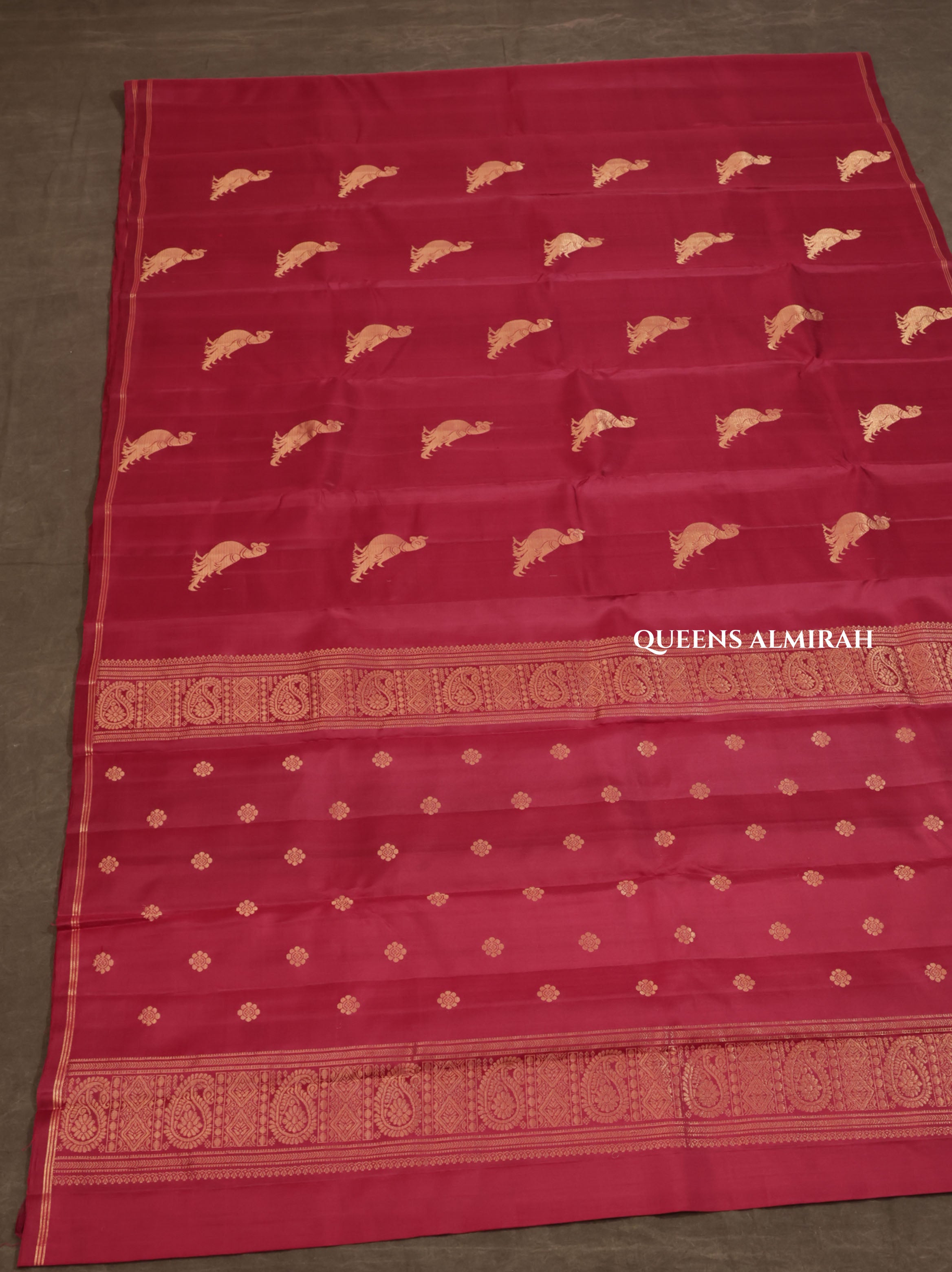 Maroon Pure Kanchivaram Silk Saree