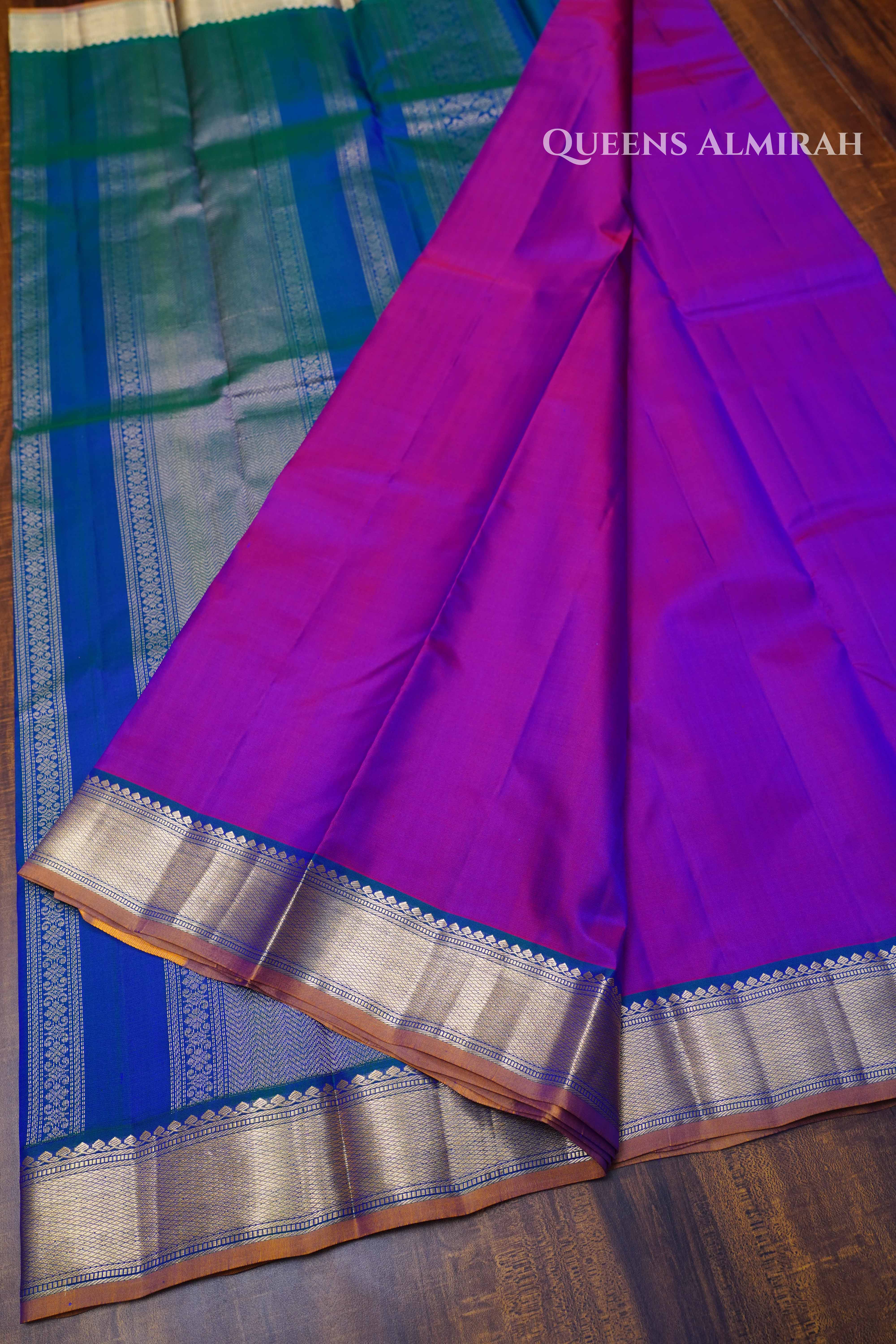 Vadamalli Purple Pure Kanchivaram Silk Saree 1