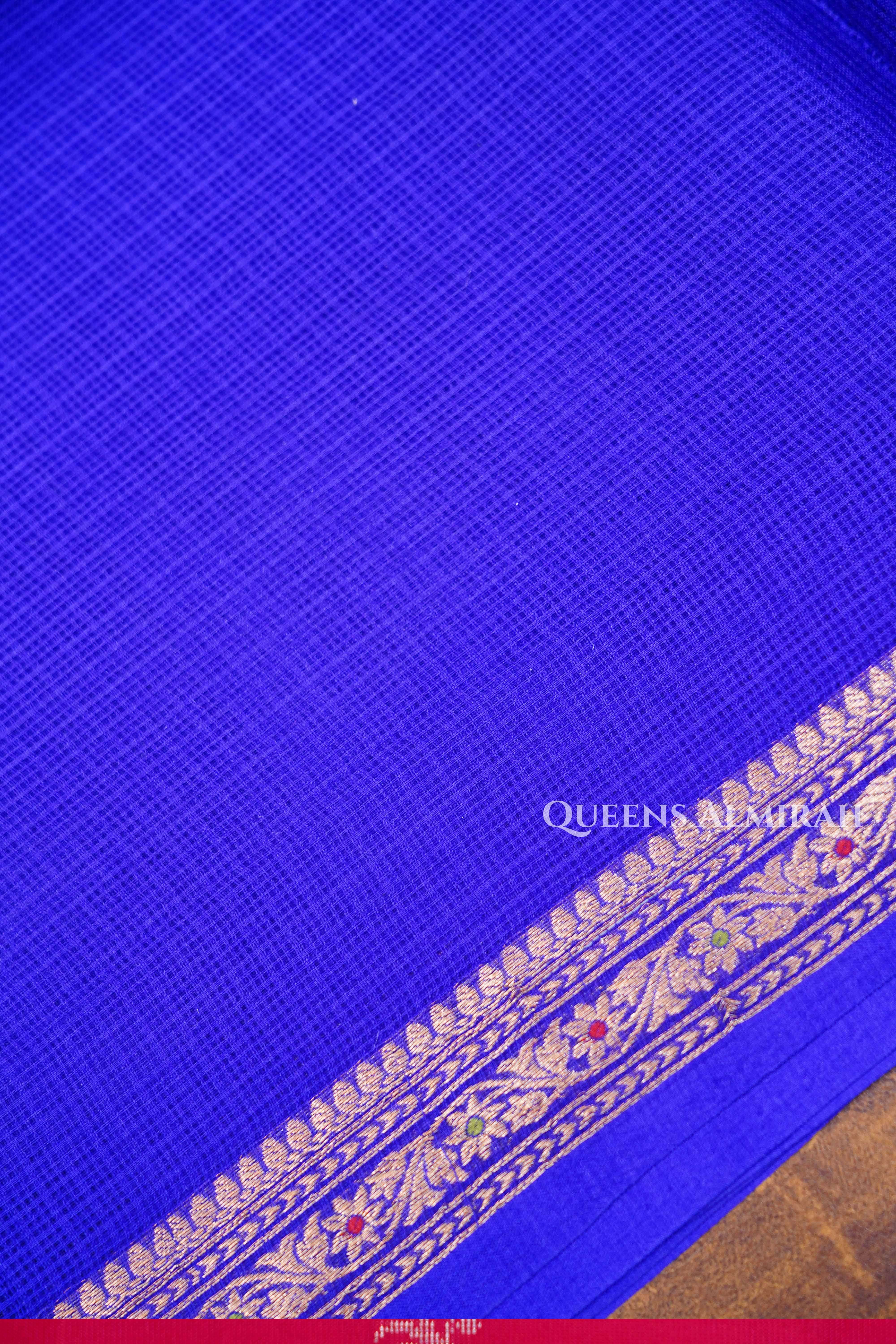 Indigo Pure Kota Silk Saree