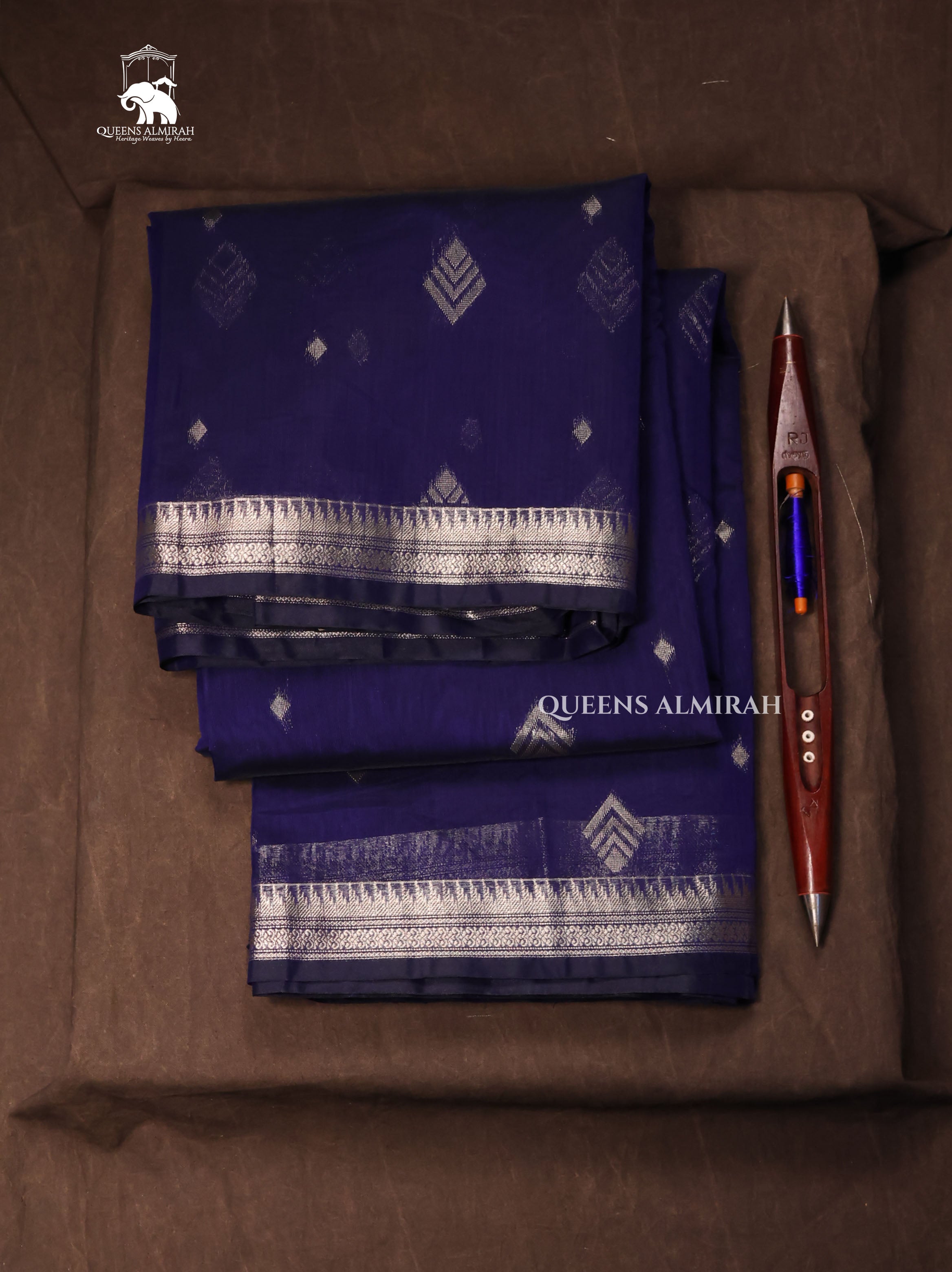 Blue Semi Silk Cotton Saree