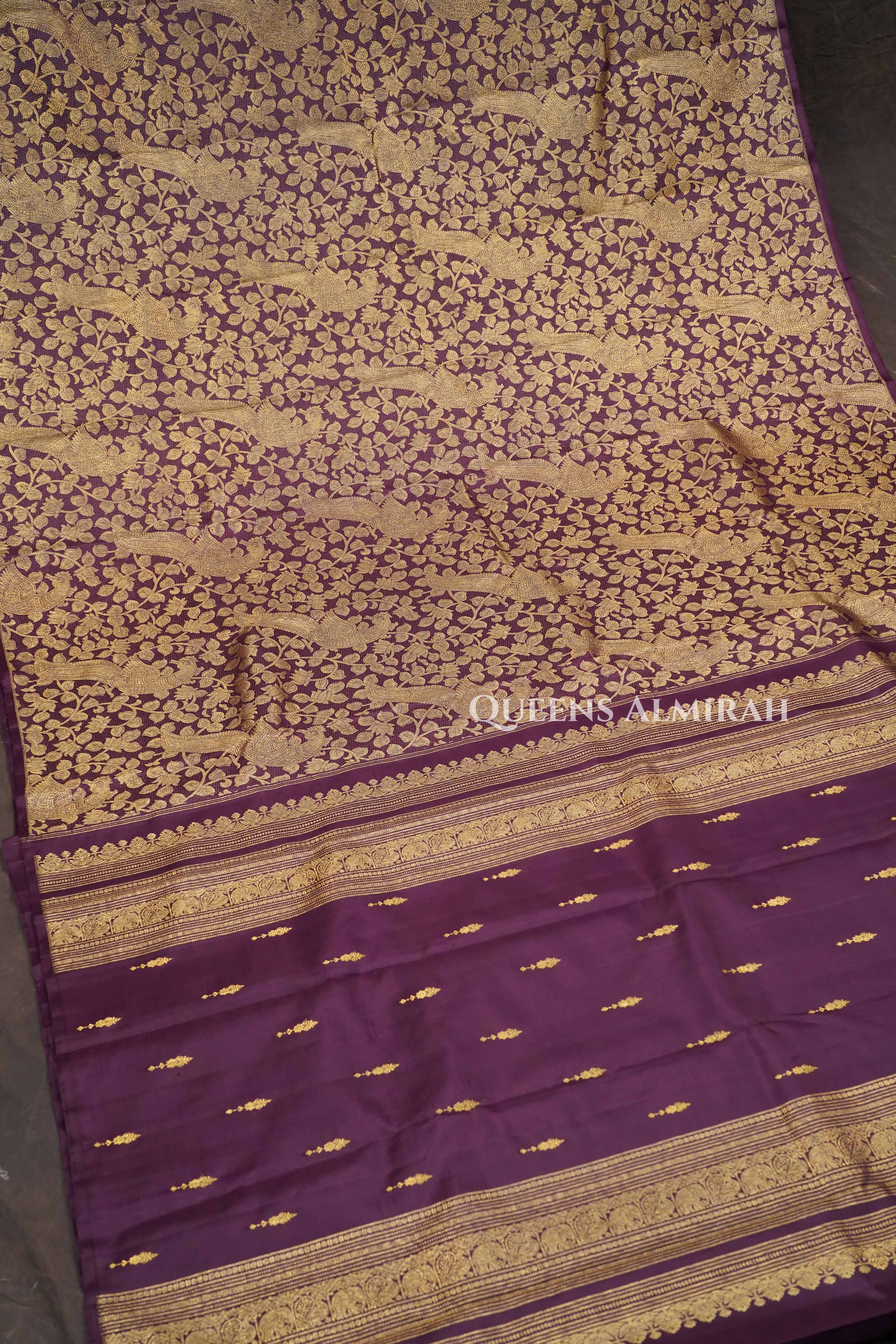 Cocoa Bean kanchivaram Silk Saree 2