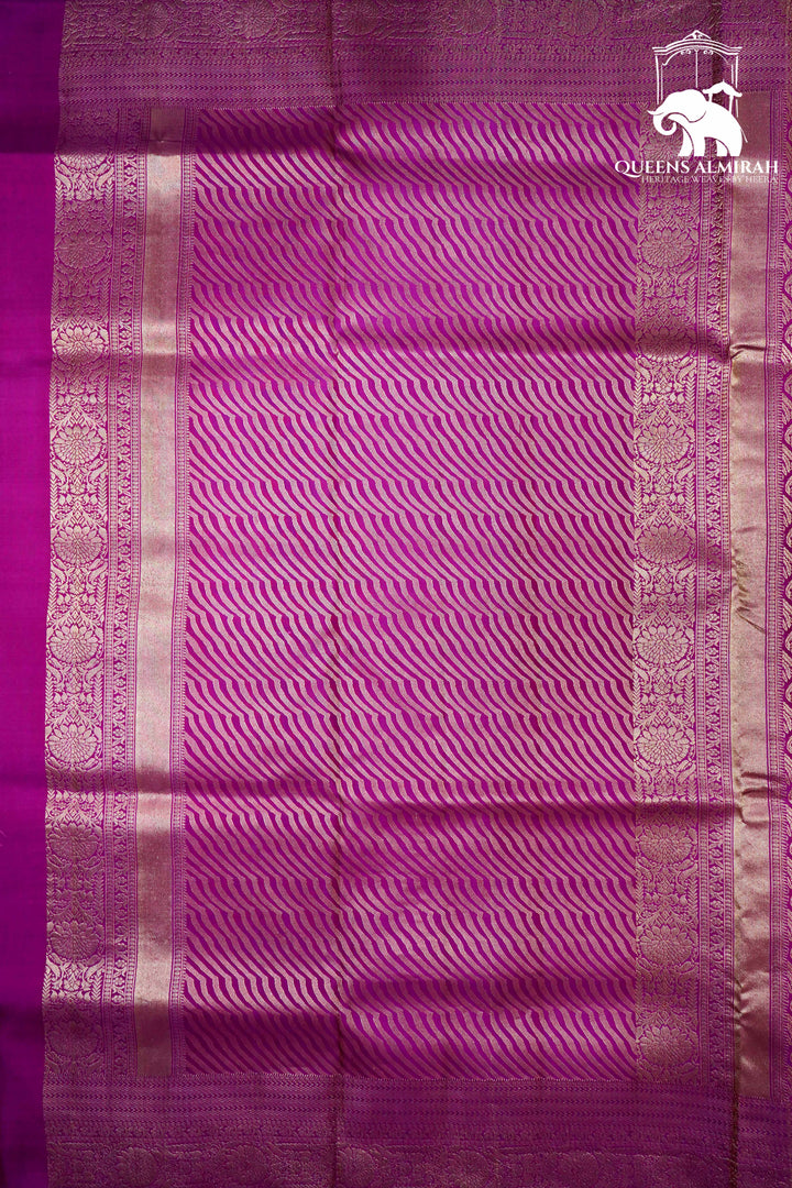 MULLED WINE WITH WOVEN BORDER SOFT SILK SAREE - Queens Jewel Emporium