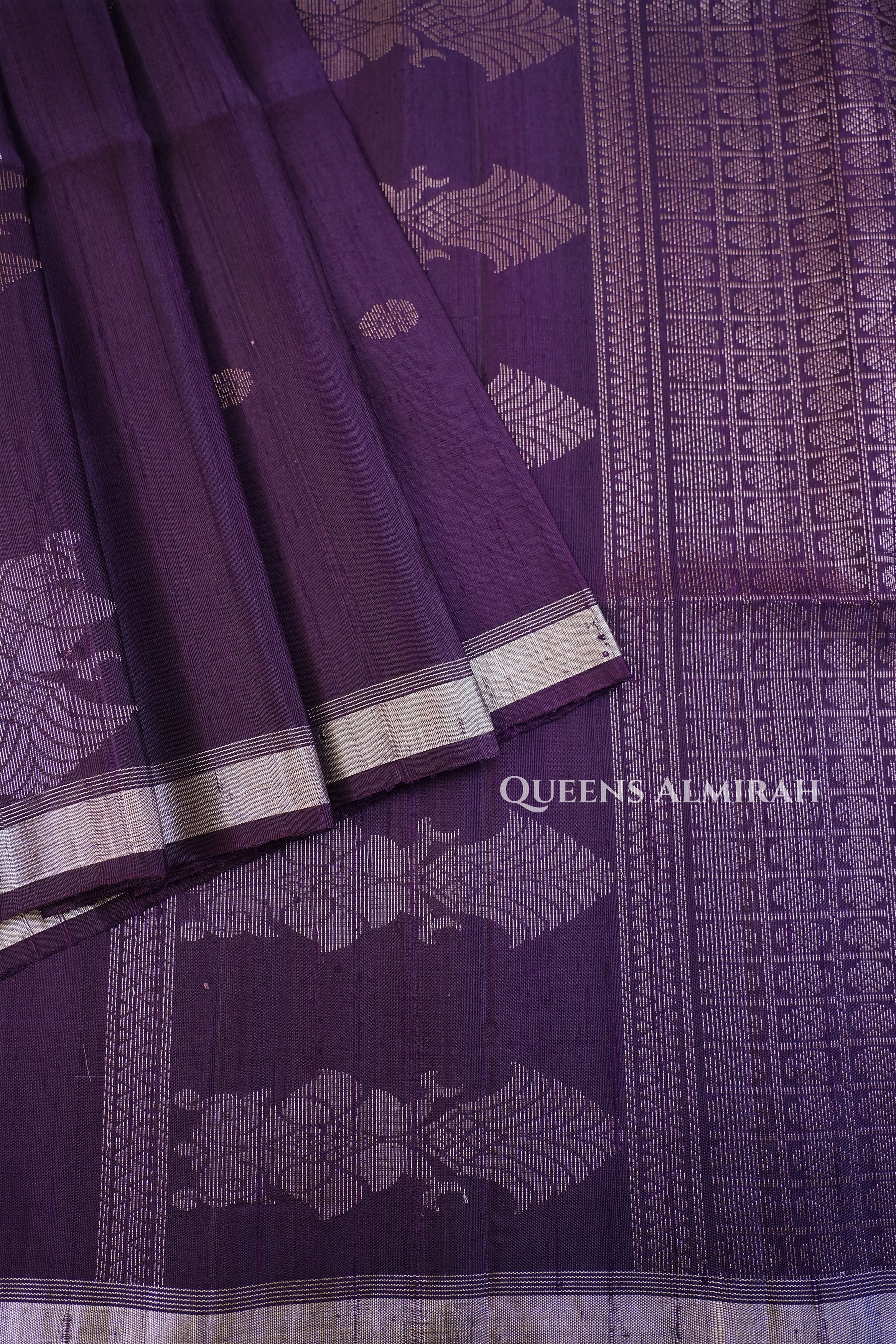 Purple Dupion Silk Saree