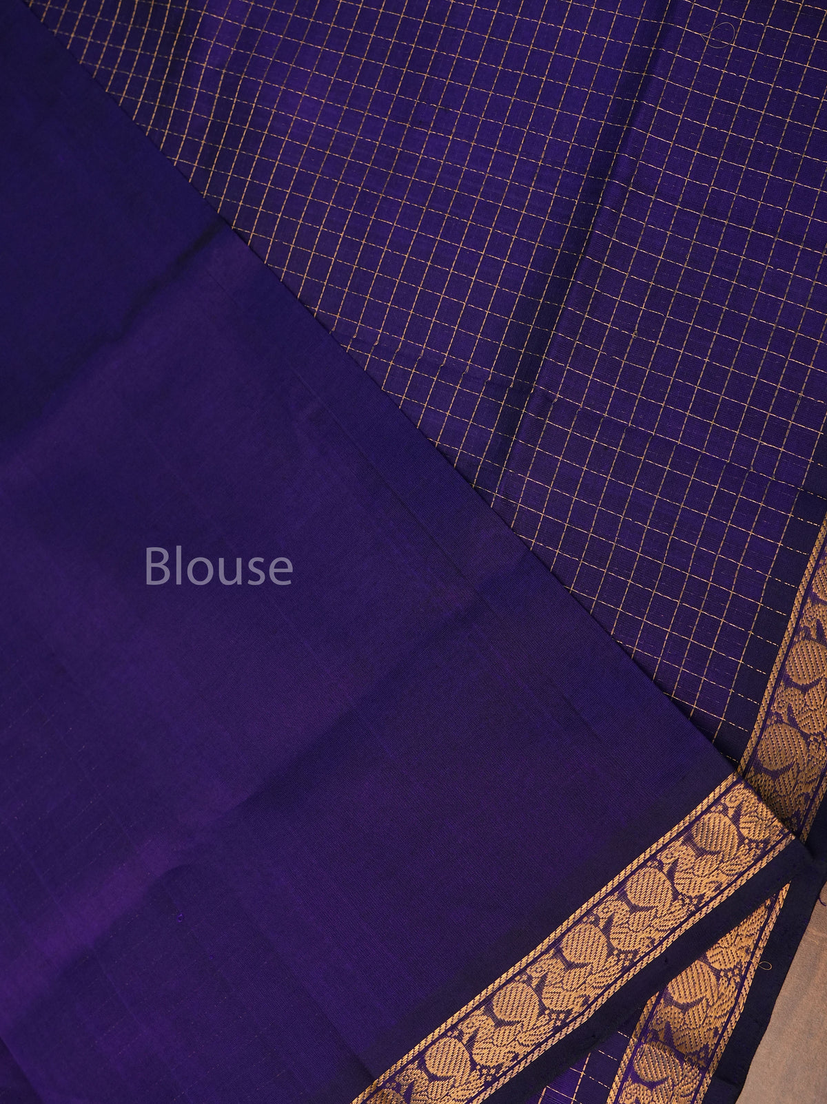 Purple Kattam With Small Border Pure Silk Cotton Saree
