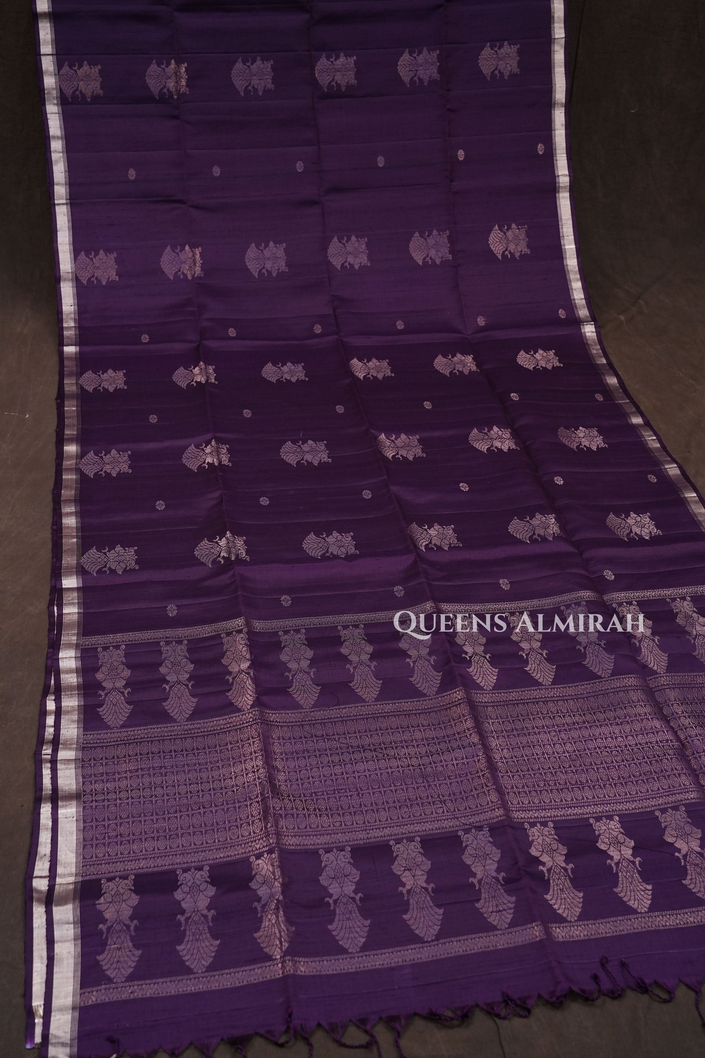 Deep Wine Pure Kanchivaram Raw Silk Saree