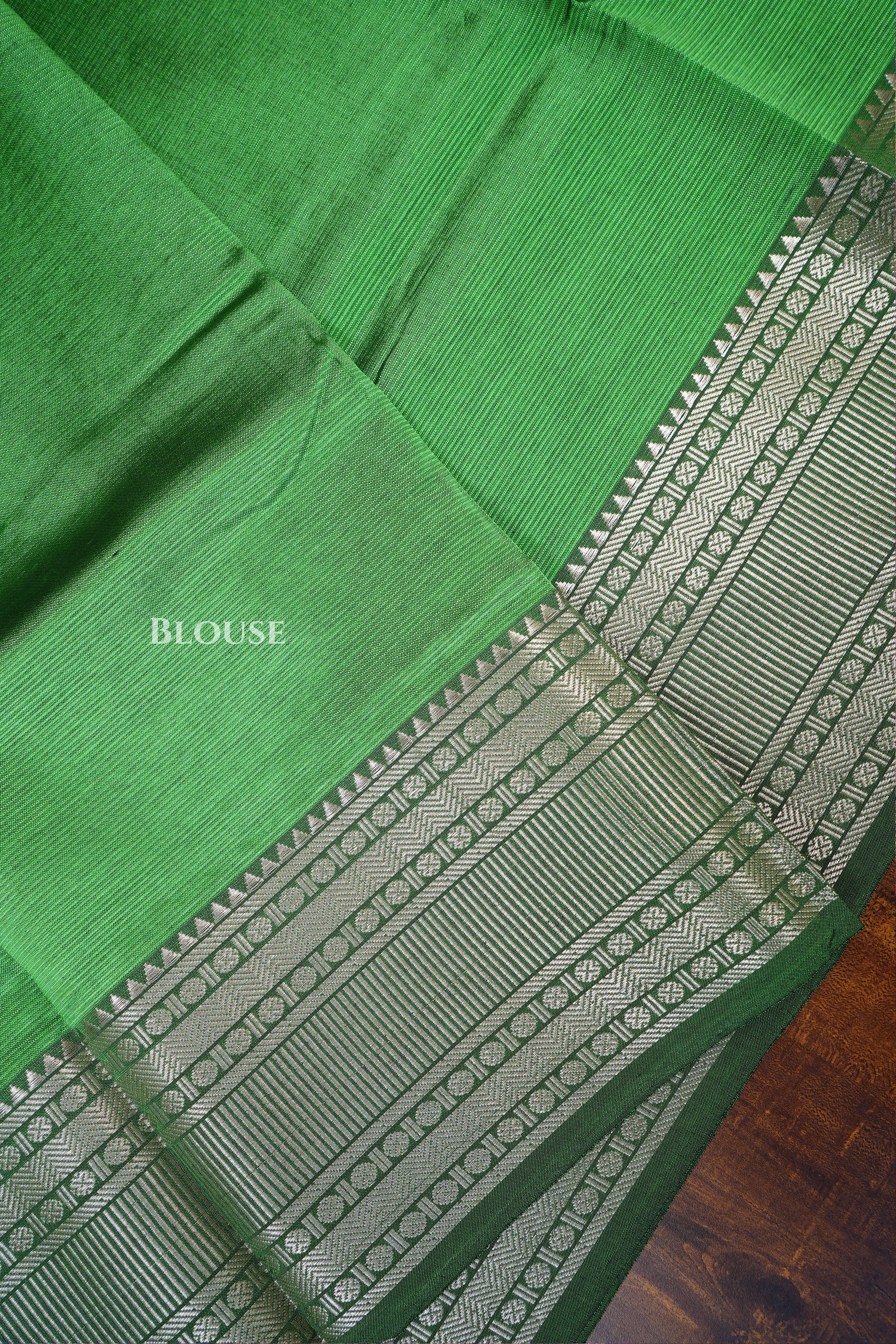 Green Mangalgiri Saree
