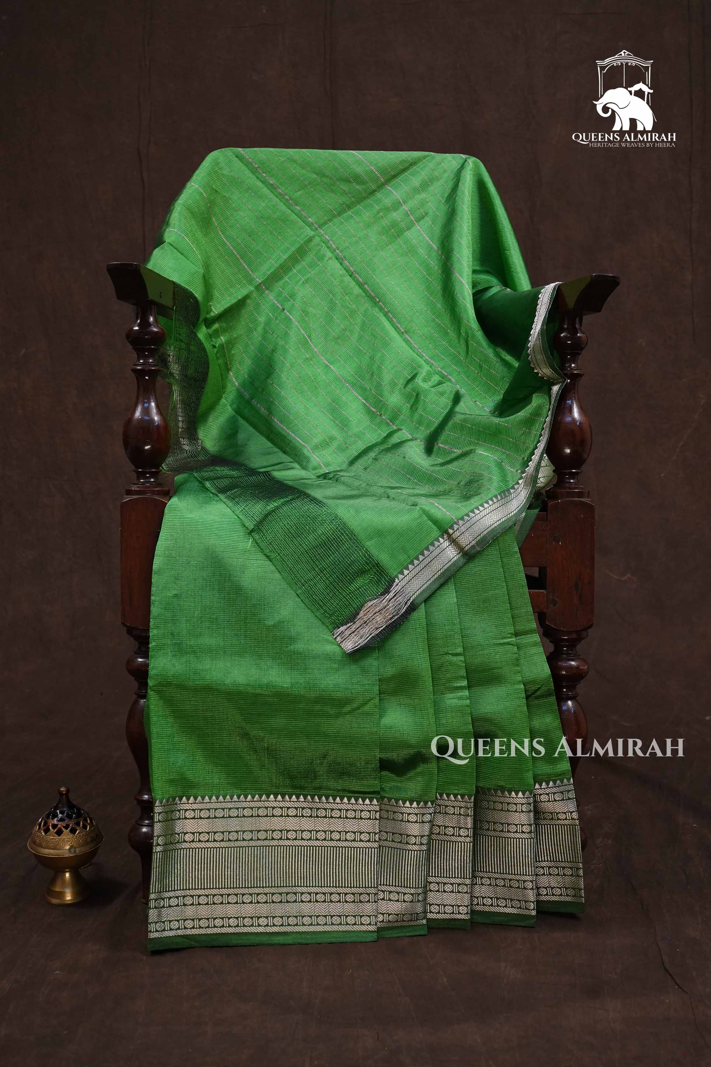 Green Mangalgiri Saree