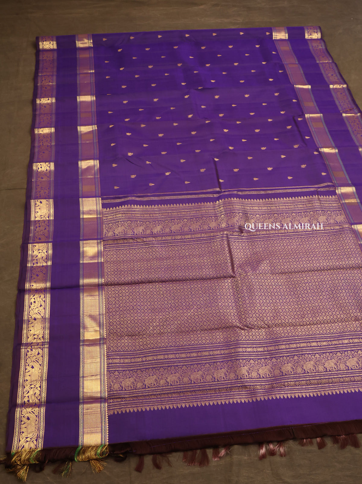 Violet Pure Kanchivaram Silk Saree
