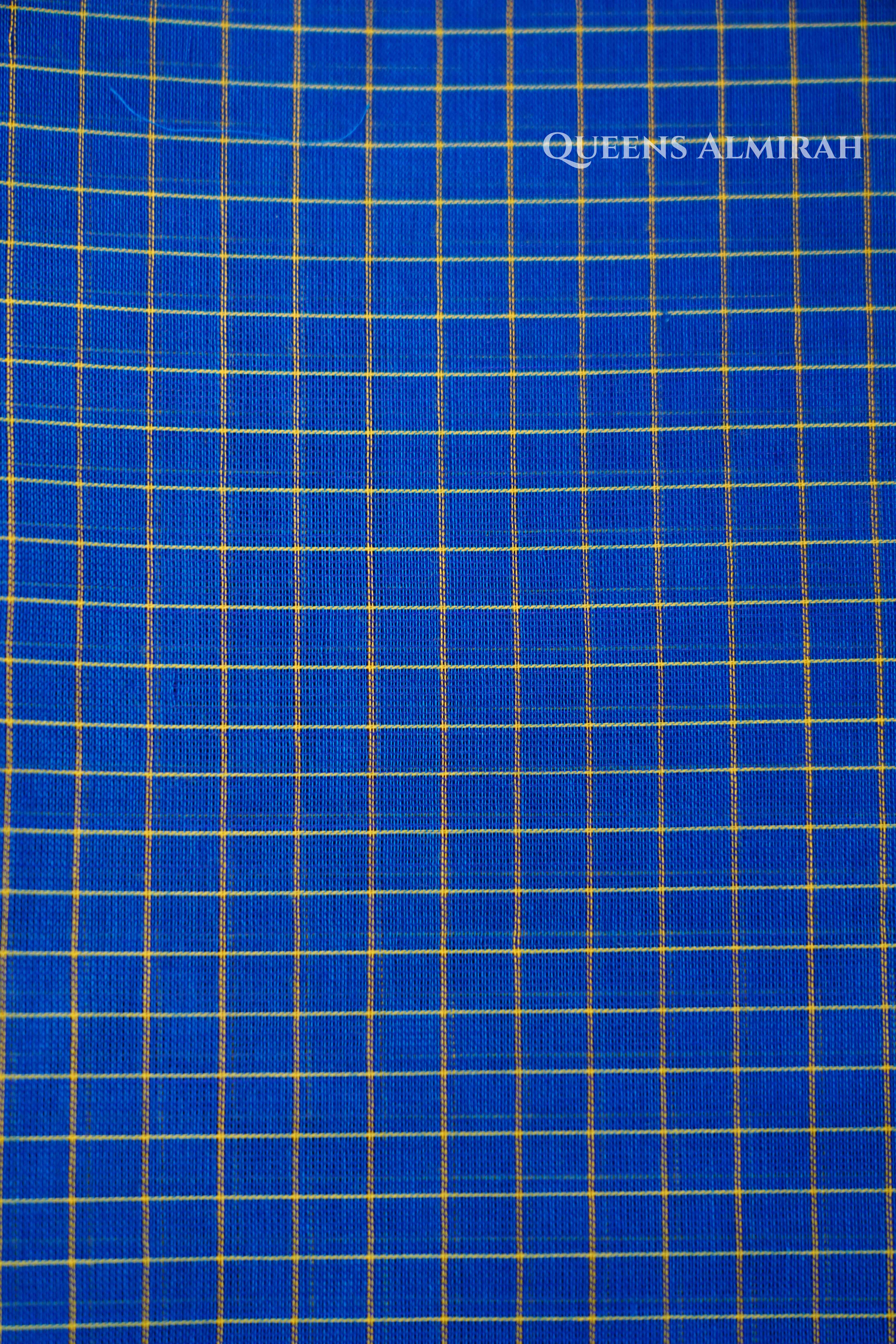 Royal Blue Kanchi Cotton Saree 1