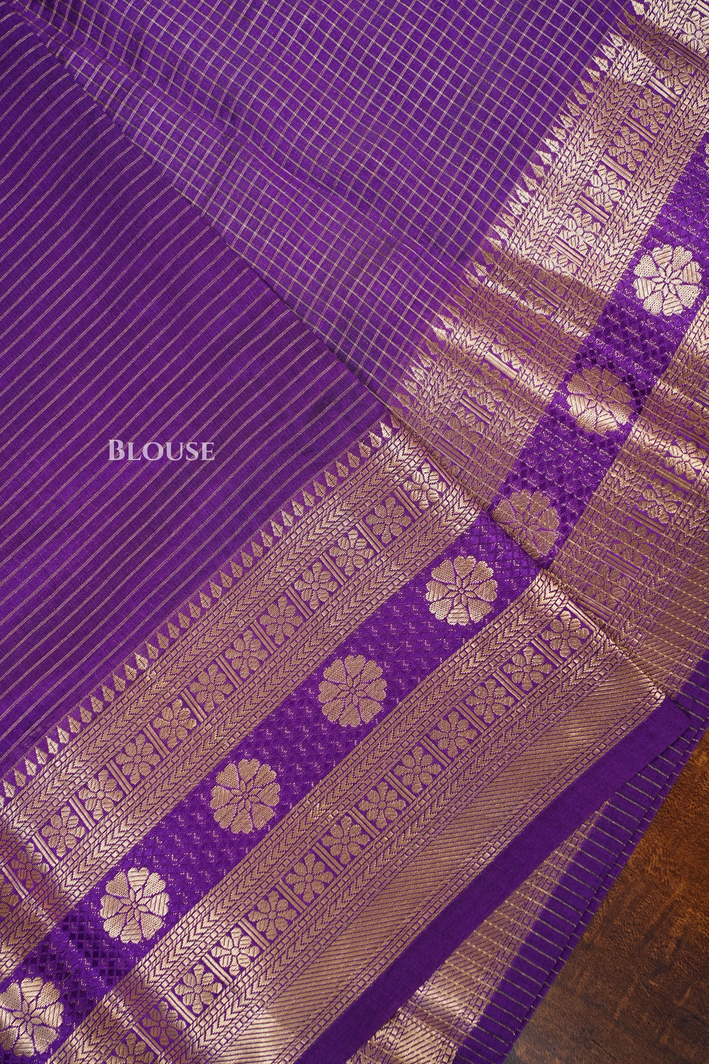 Violet Maheshwari Silk Saree