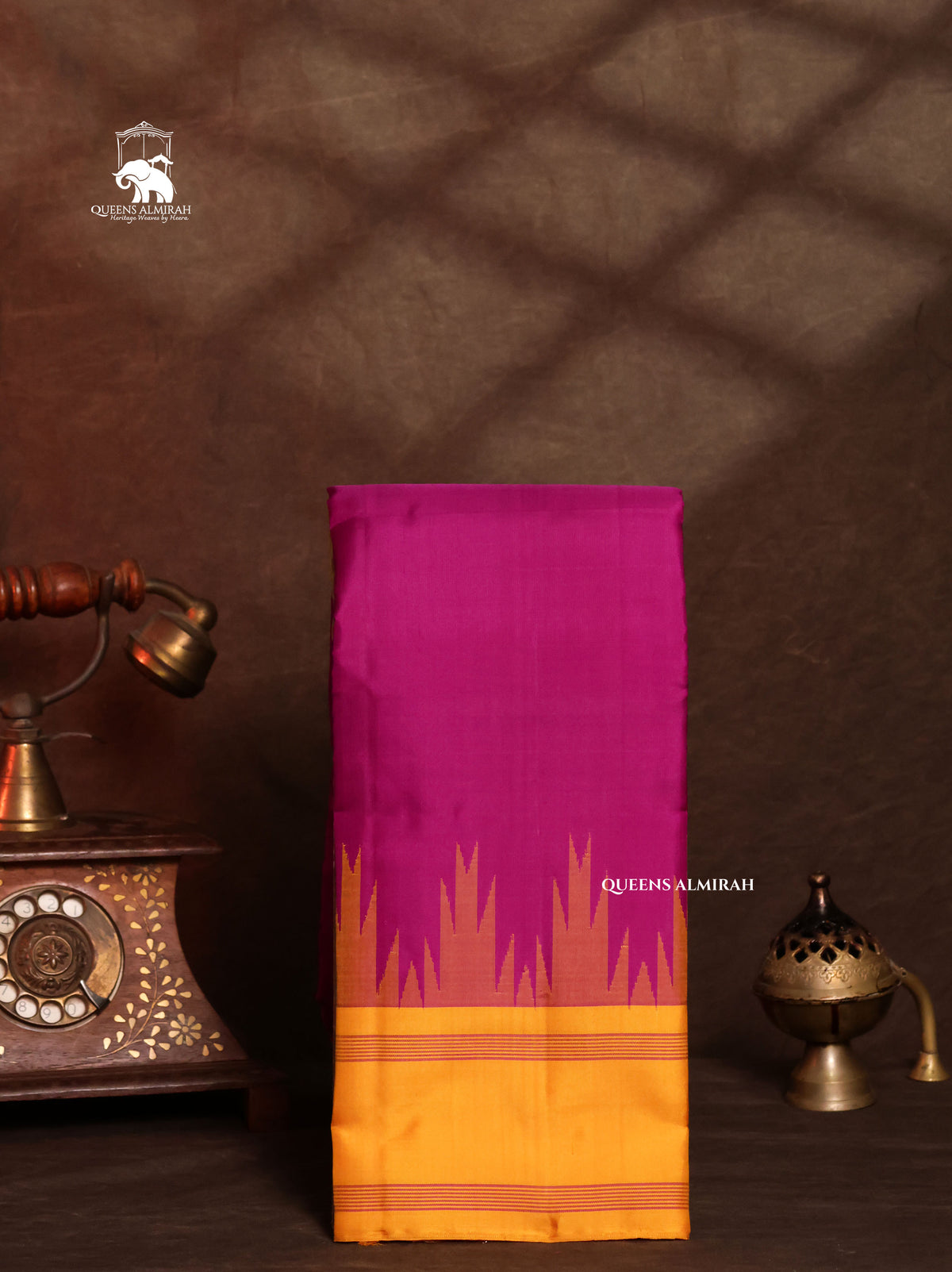 Purple With Yellow Pure Kanchivaram Silk Saree