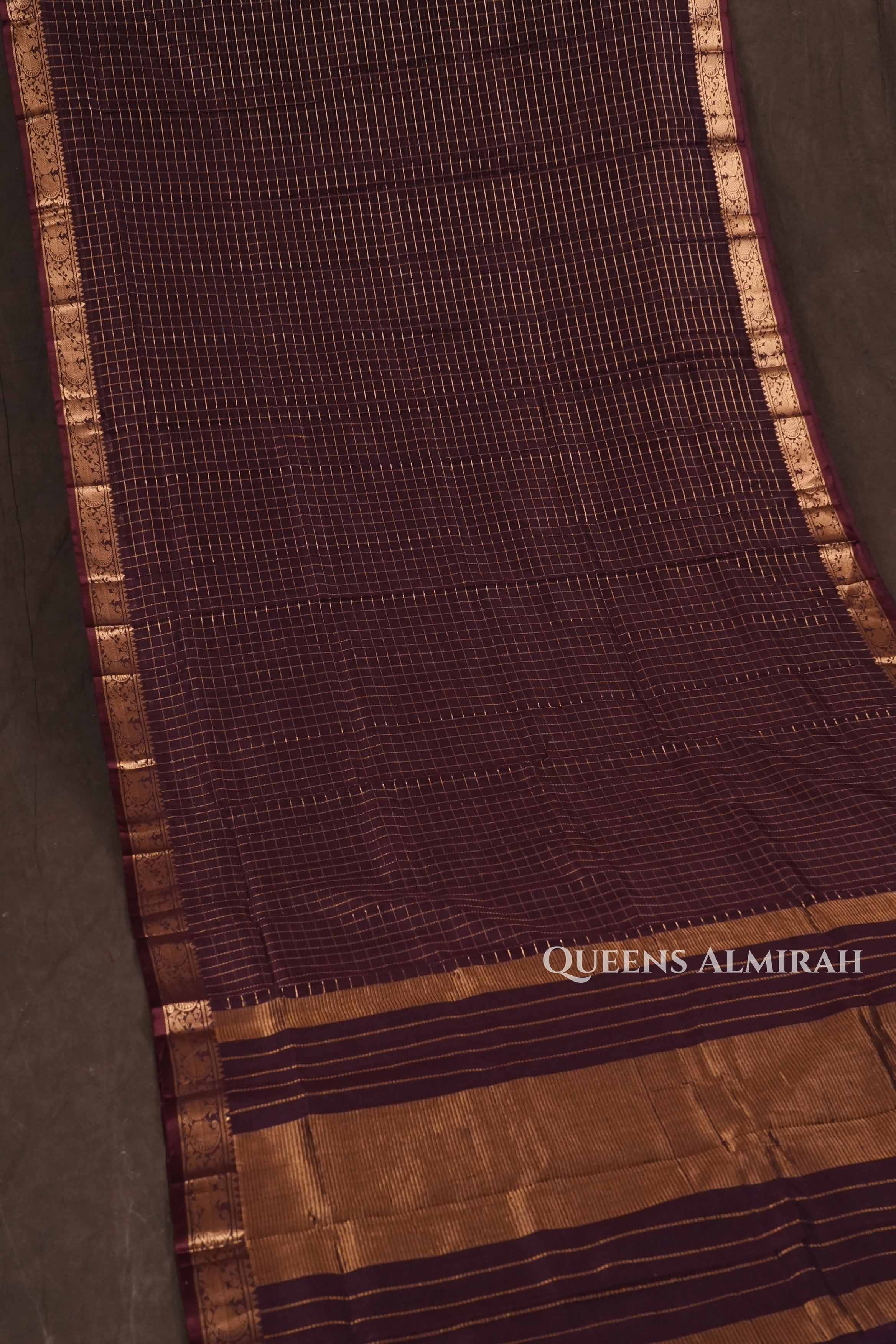 Coffee Bean Pure Silk Cotton Saree