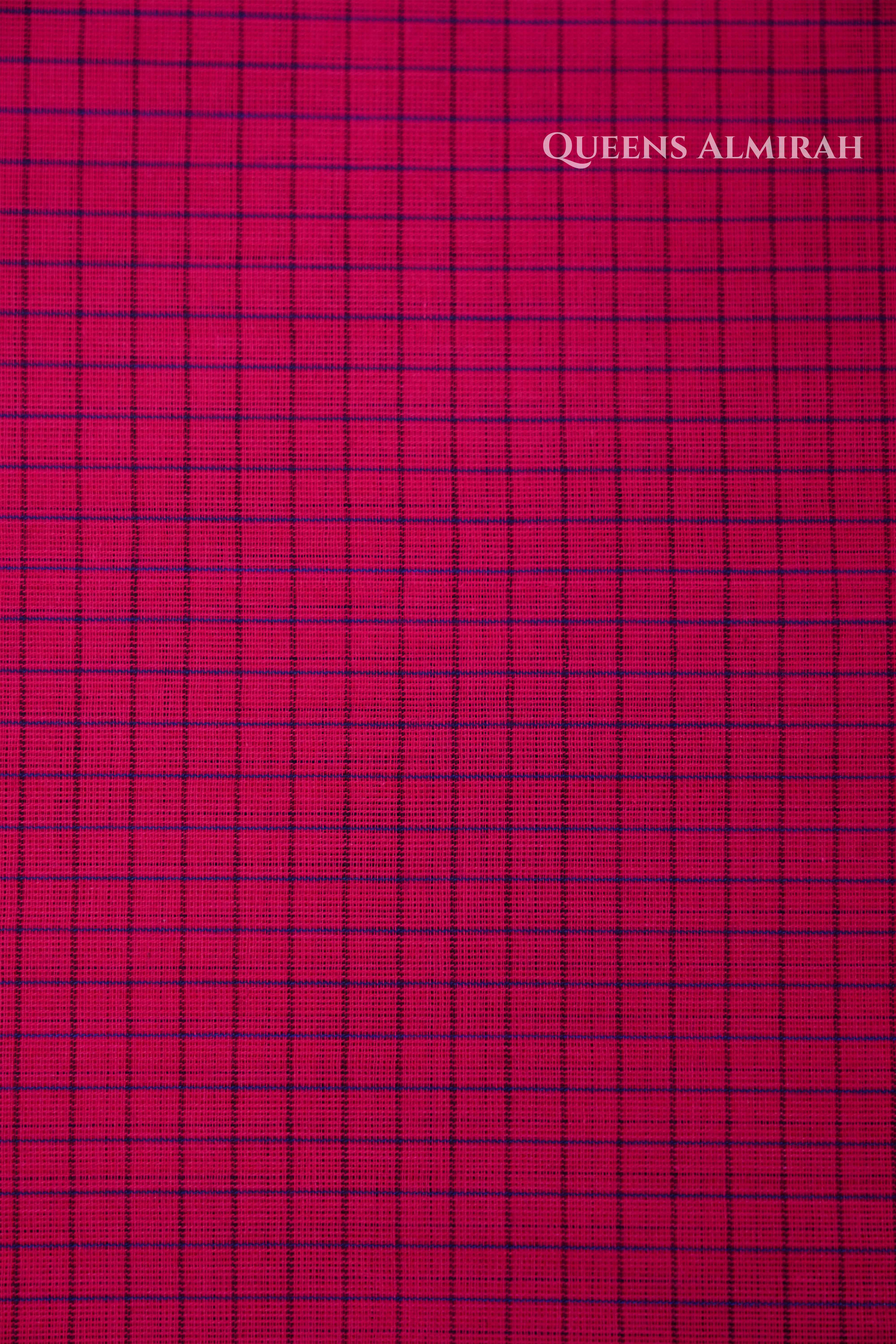 Dark Pink With Purple Kanchi Cotton Saree