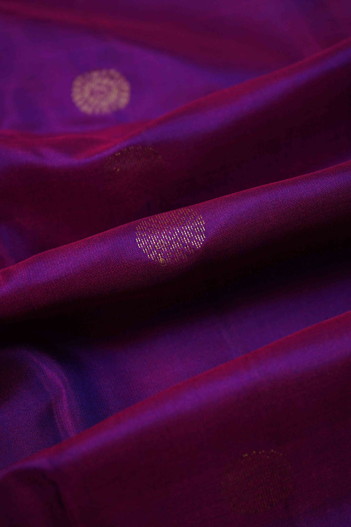 RICH PURPLE WITH DARK INDIGO SOFT SILK SAREE - Queens Jewel Emporium