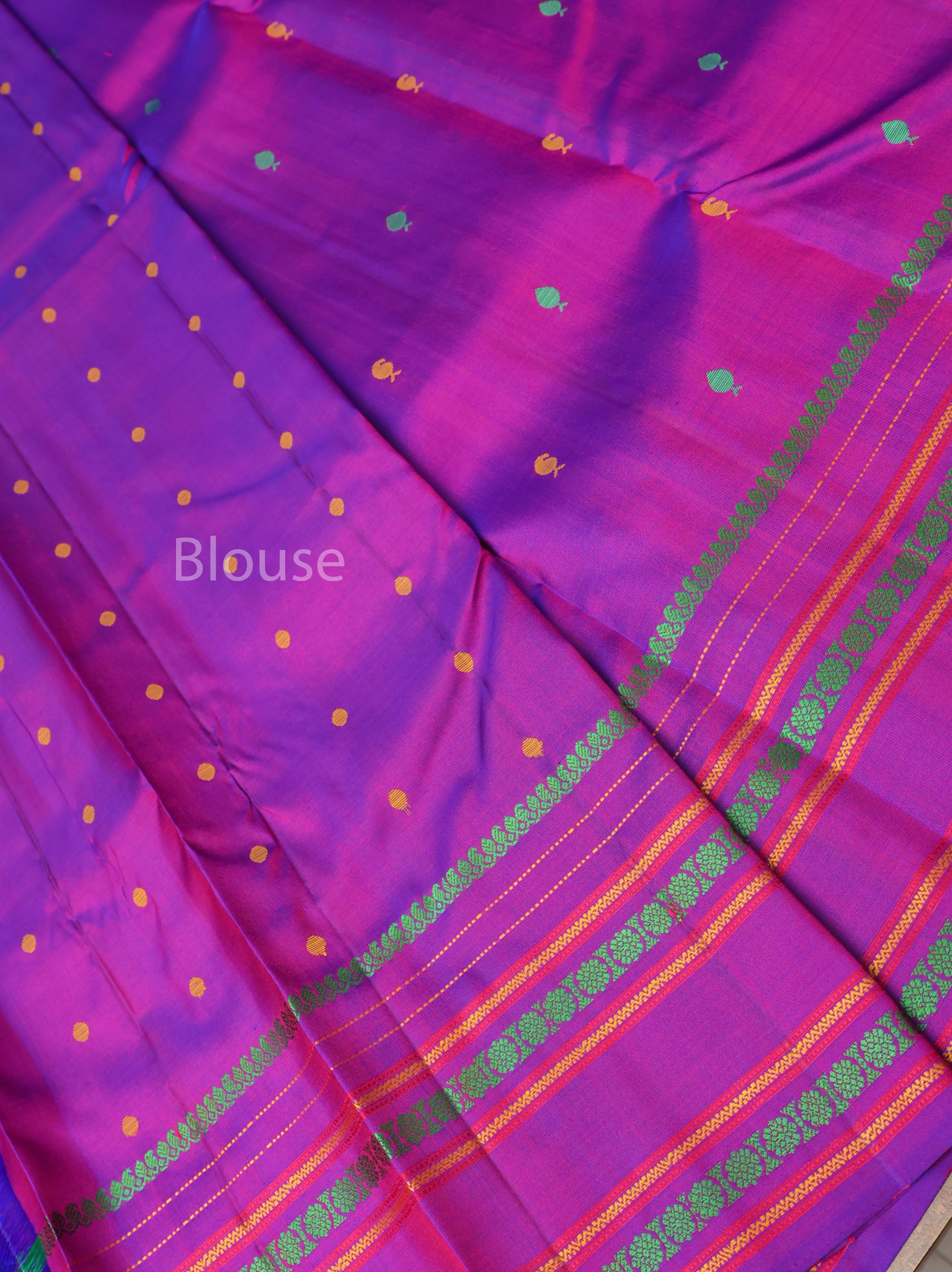 Purple Pure Kanchivaram Silk Saree