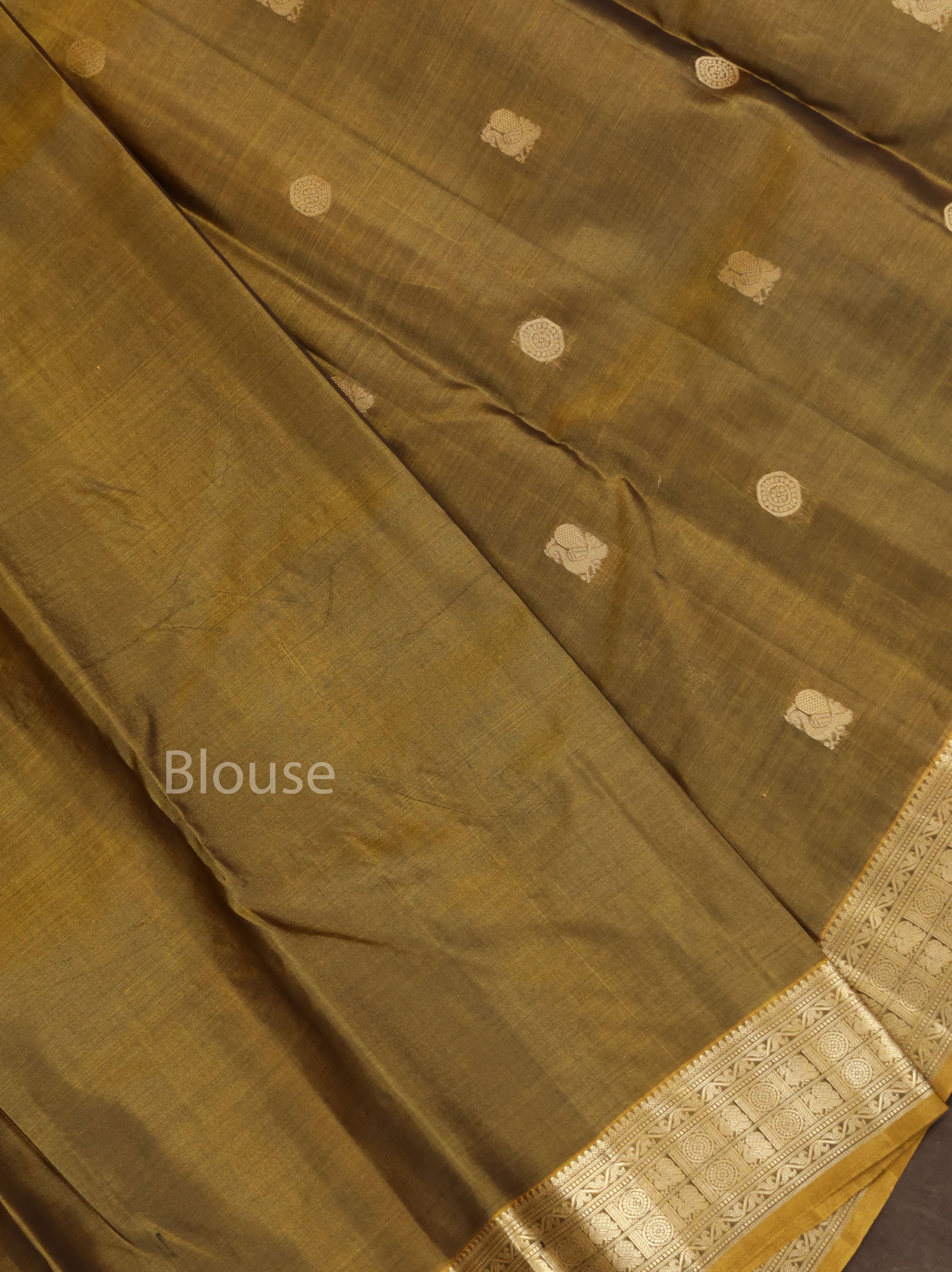 Mehandi Green Pure Kanchivaram Silk Saree
