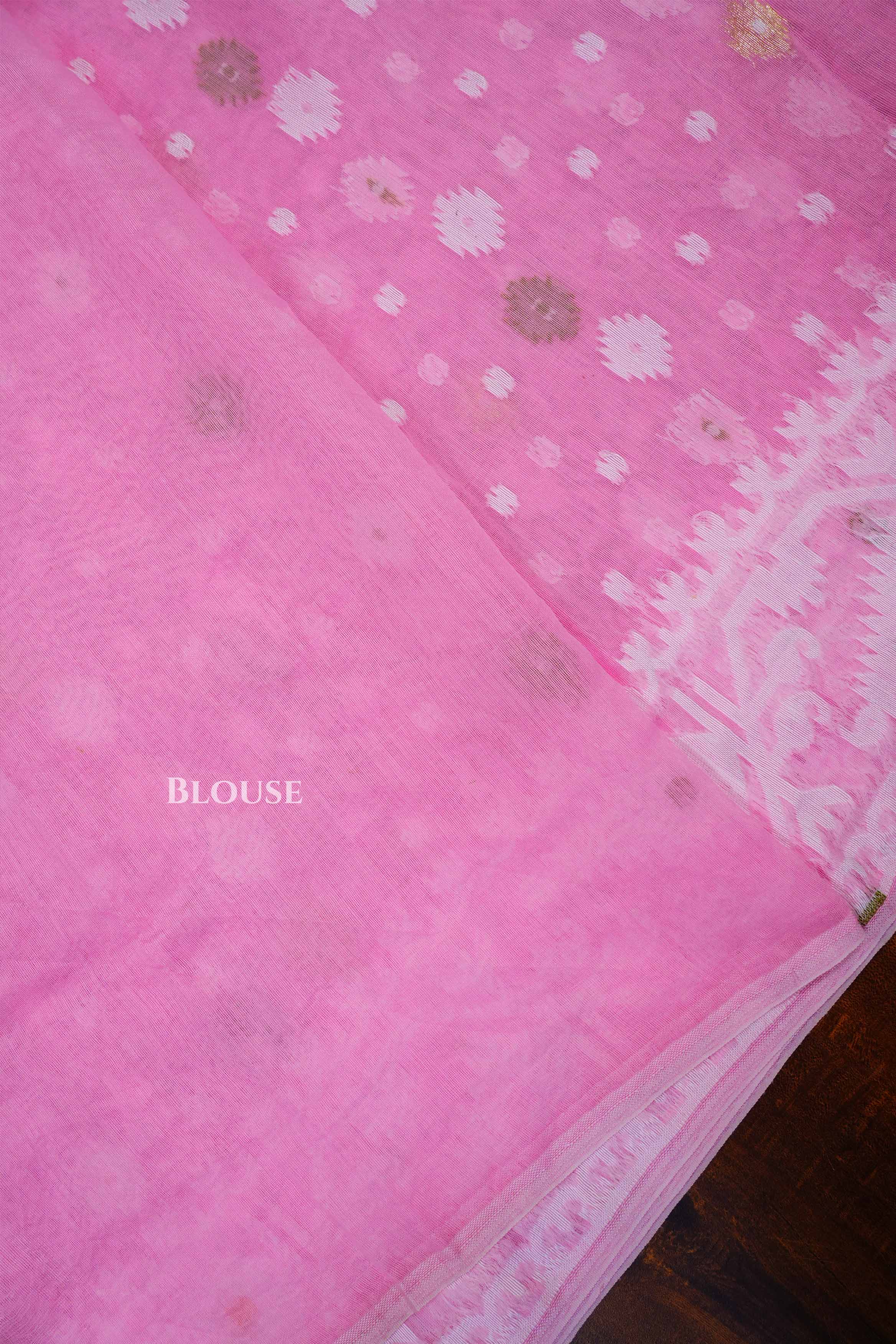 Baby Pink Jamdani Cottoon Saree