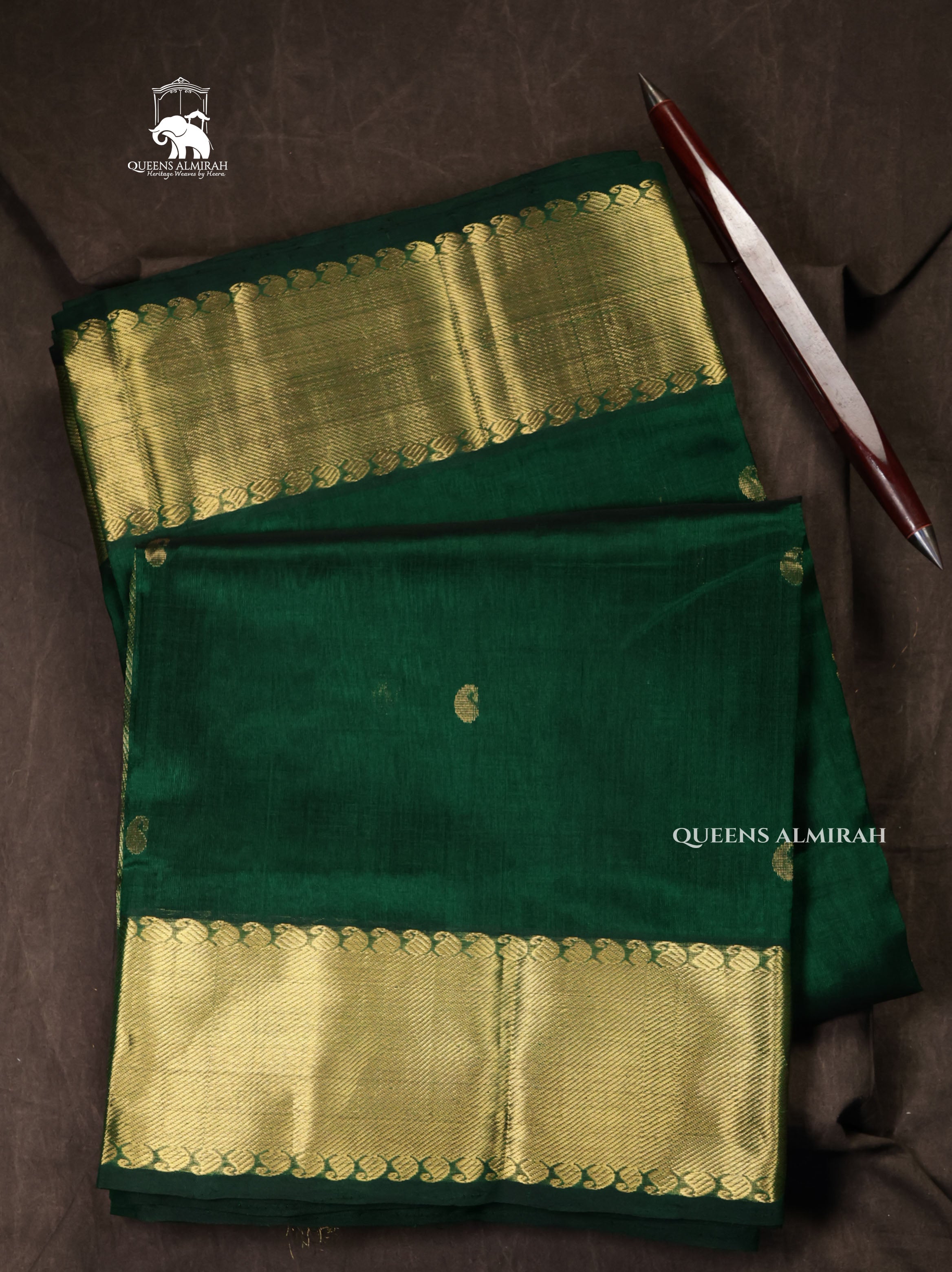Green Pure Silk Cotton Saree