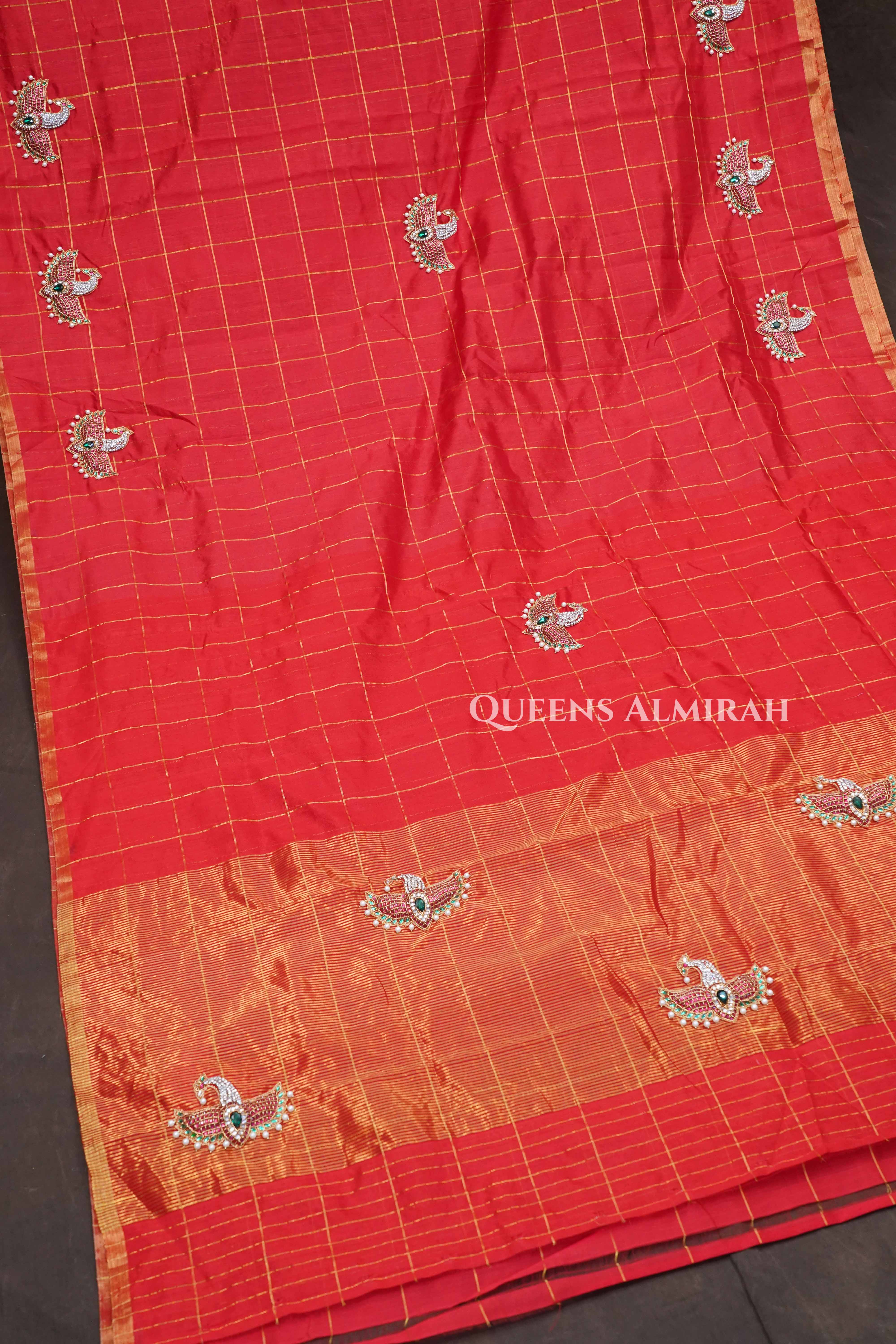 Maya Pakshi Designer Pure Chanderi Silk Saree