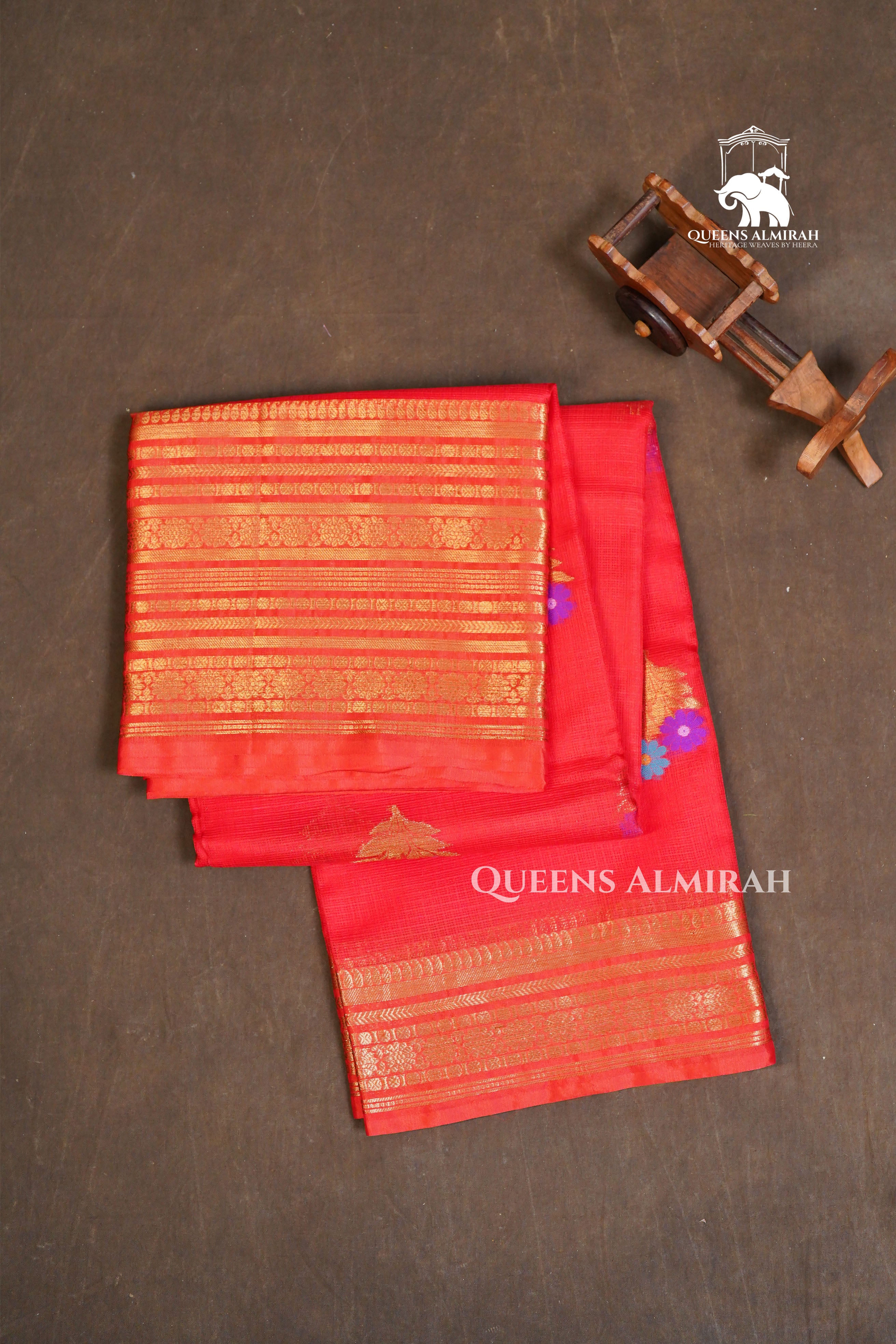 Chilly Red Pure Kota Silk Saree