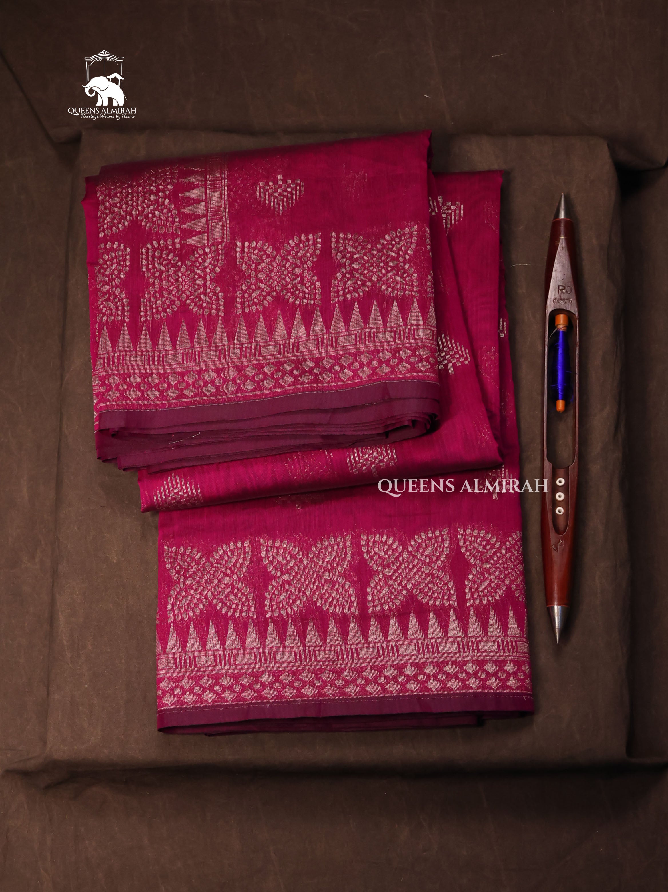 Mulberry Purple Semi Silk Cotton Saree