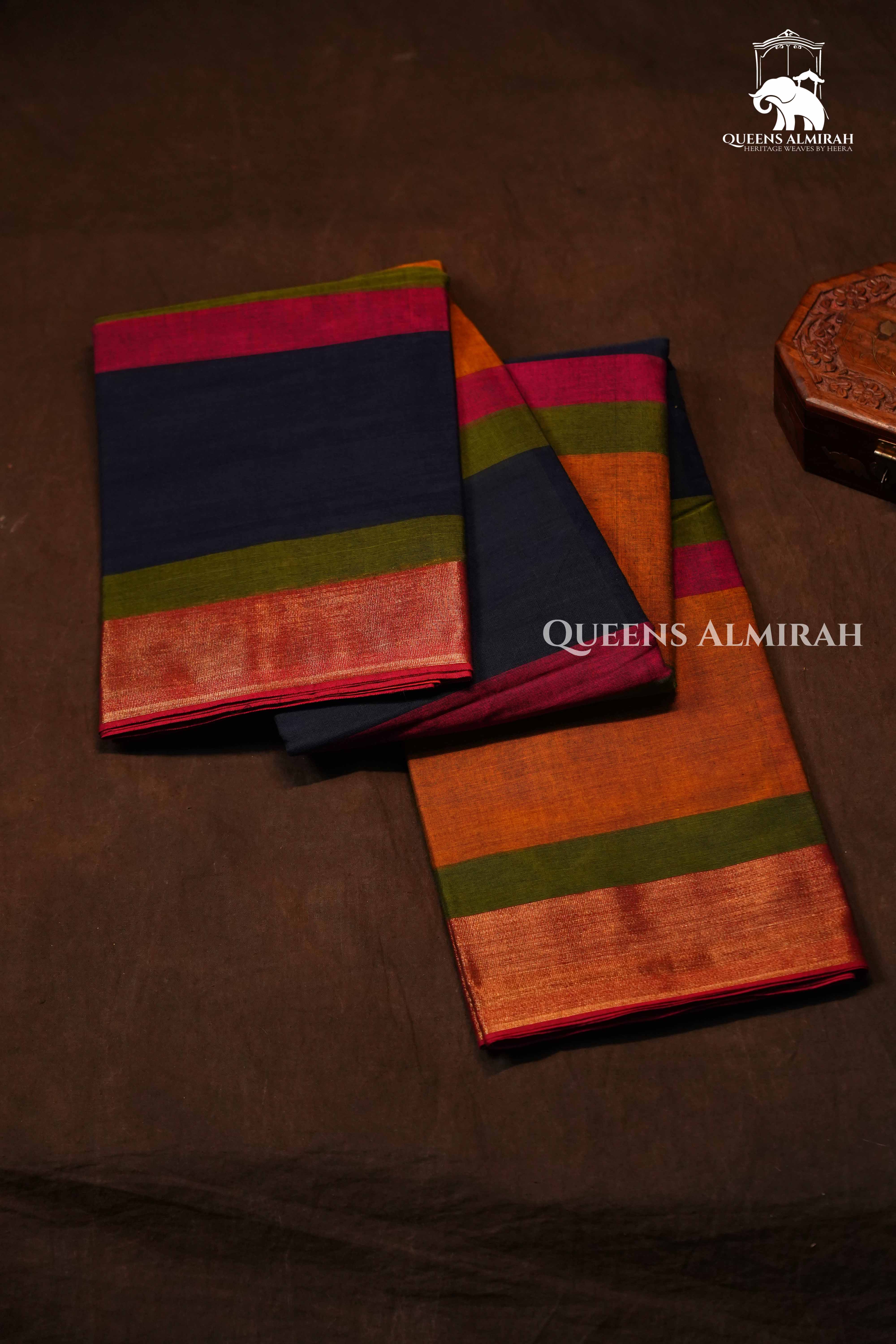 Multi Color Chettinad Cotton Saree 1