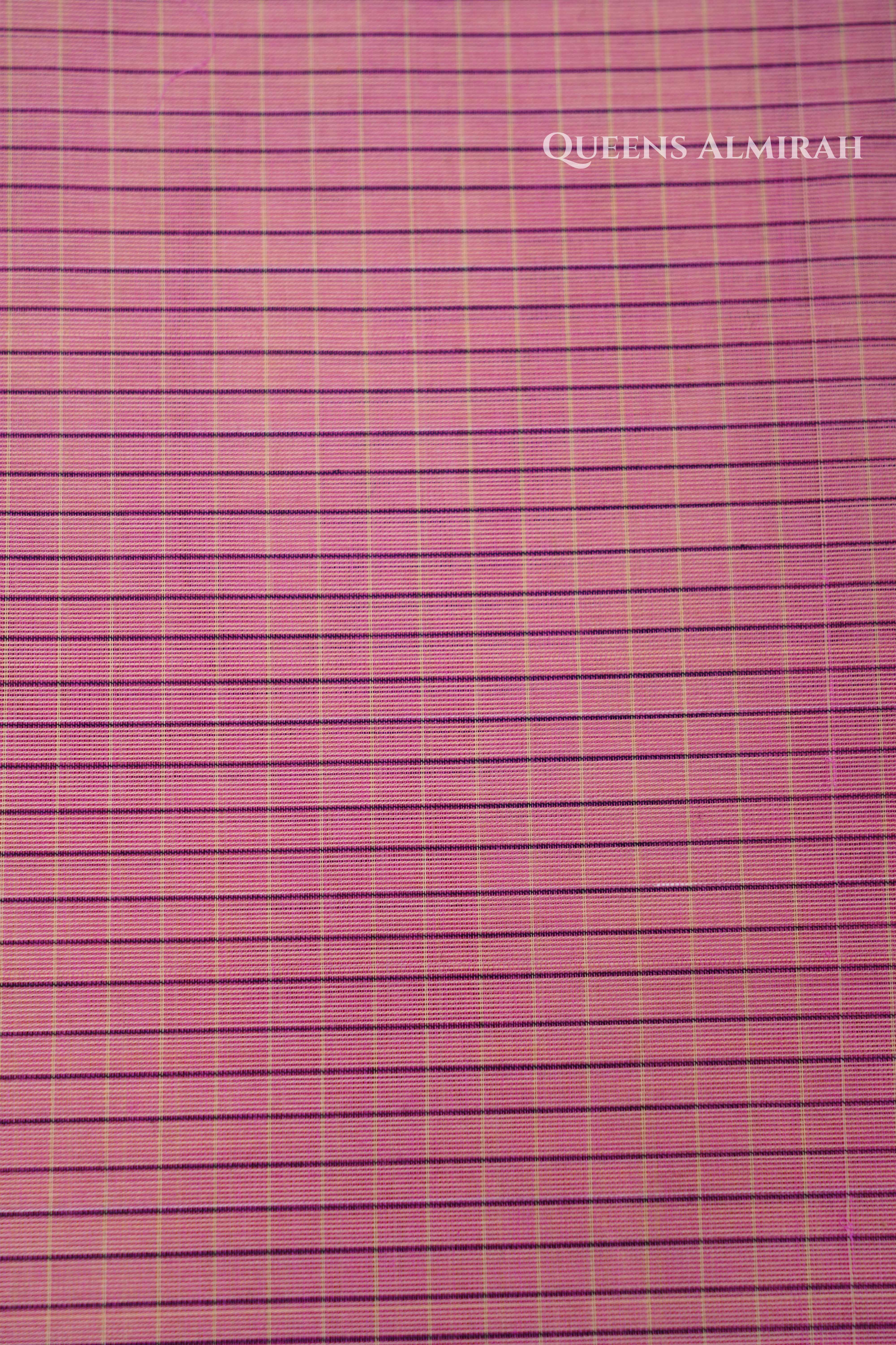 Rose Milk Pink Kanchi Cotton Saree