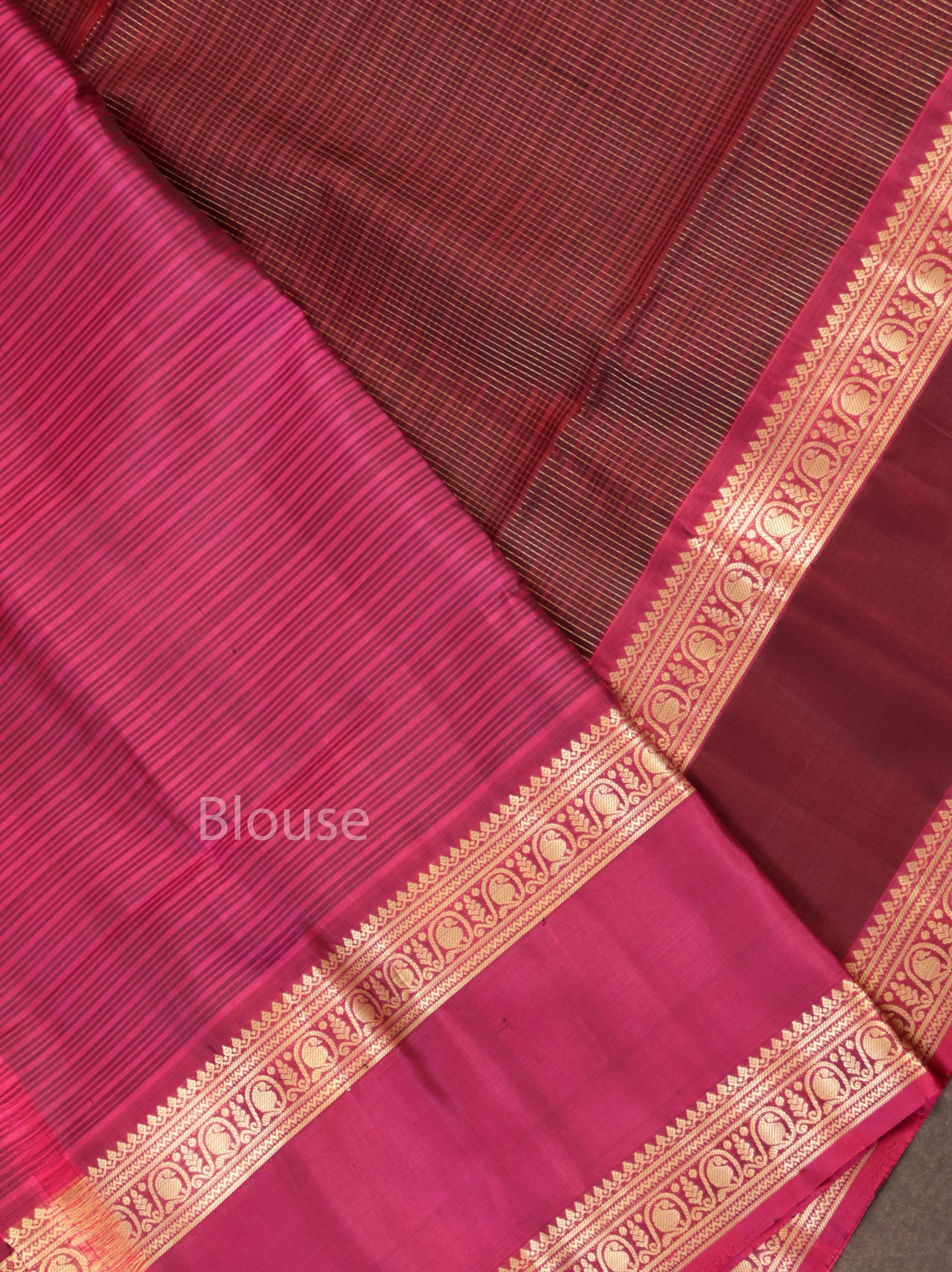 Maroon Payadi Pure Soft Silk Saree