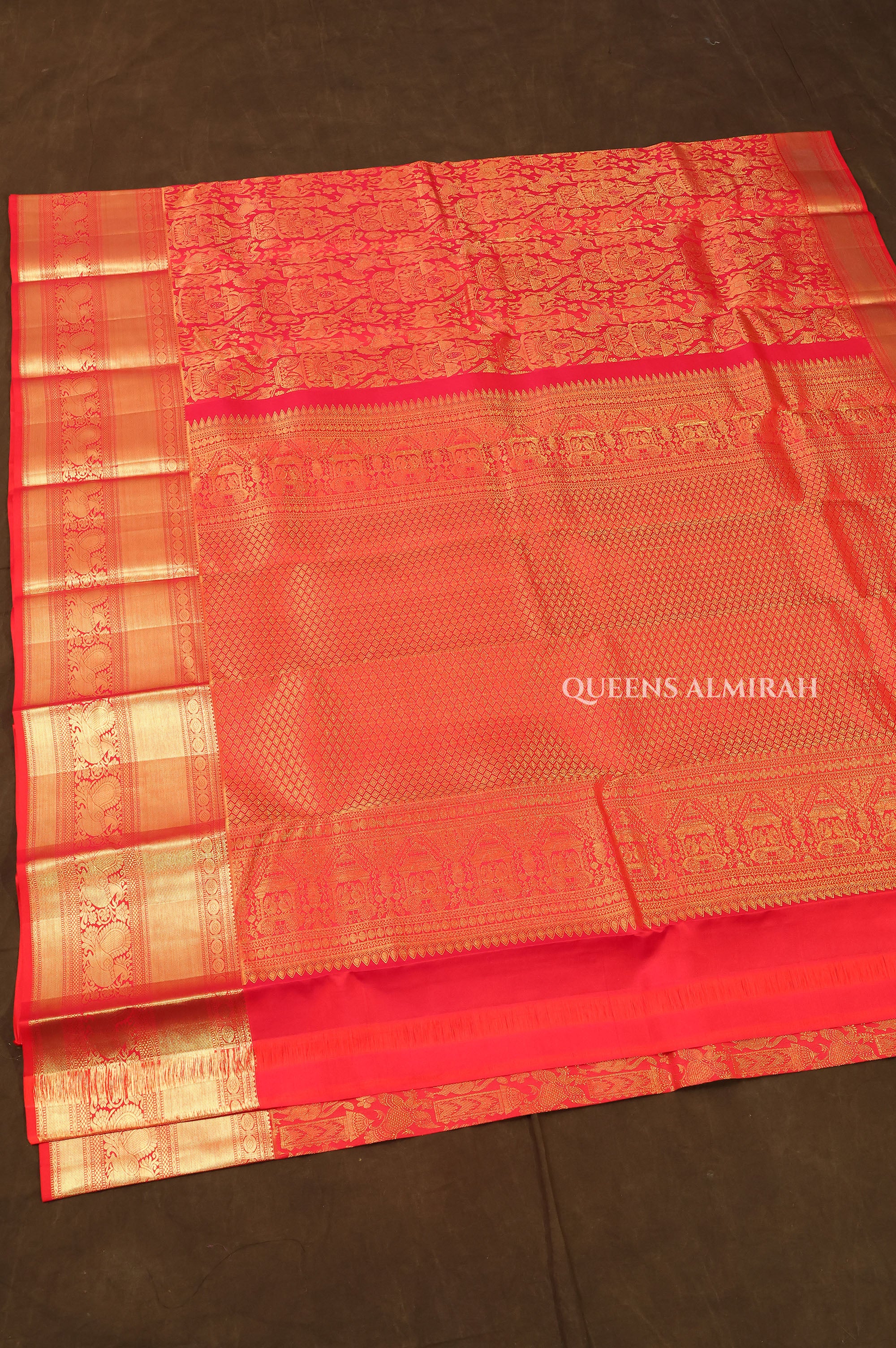 Red Pure Kanchivaram Silk Saree