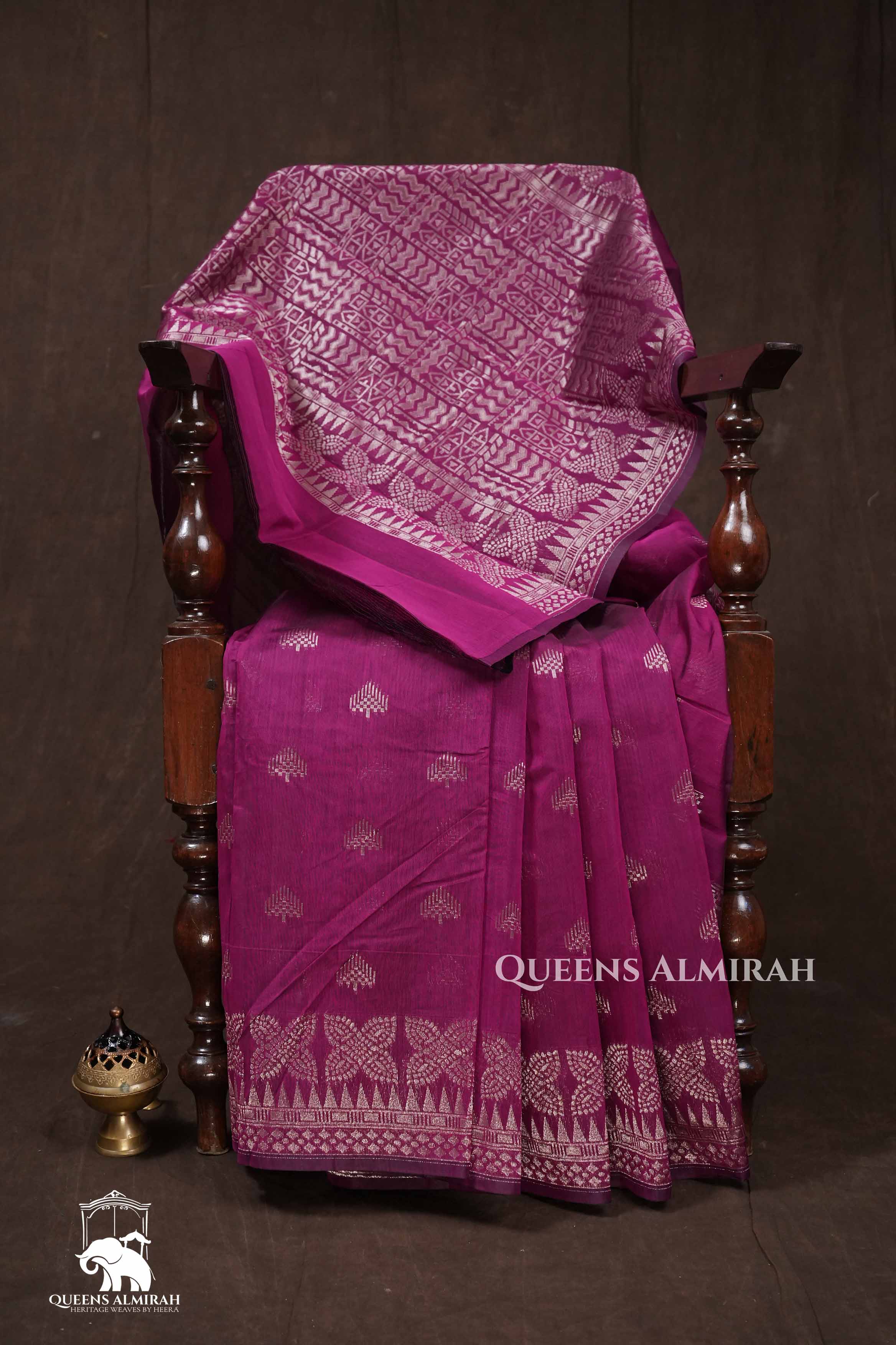 Purple Semi Silk Cotton Saree