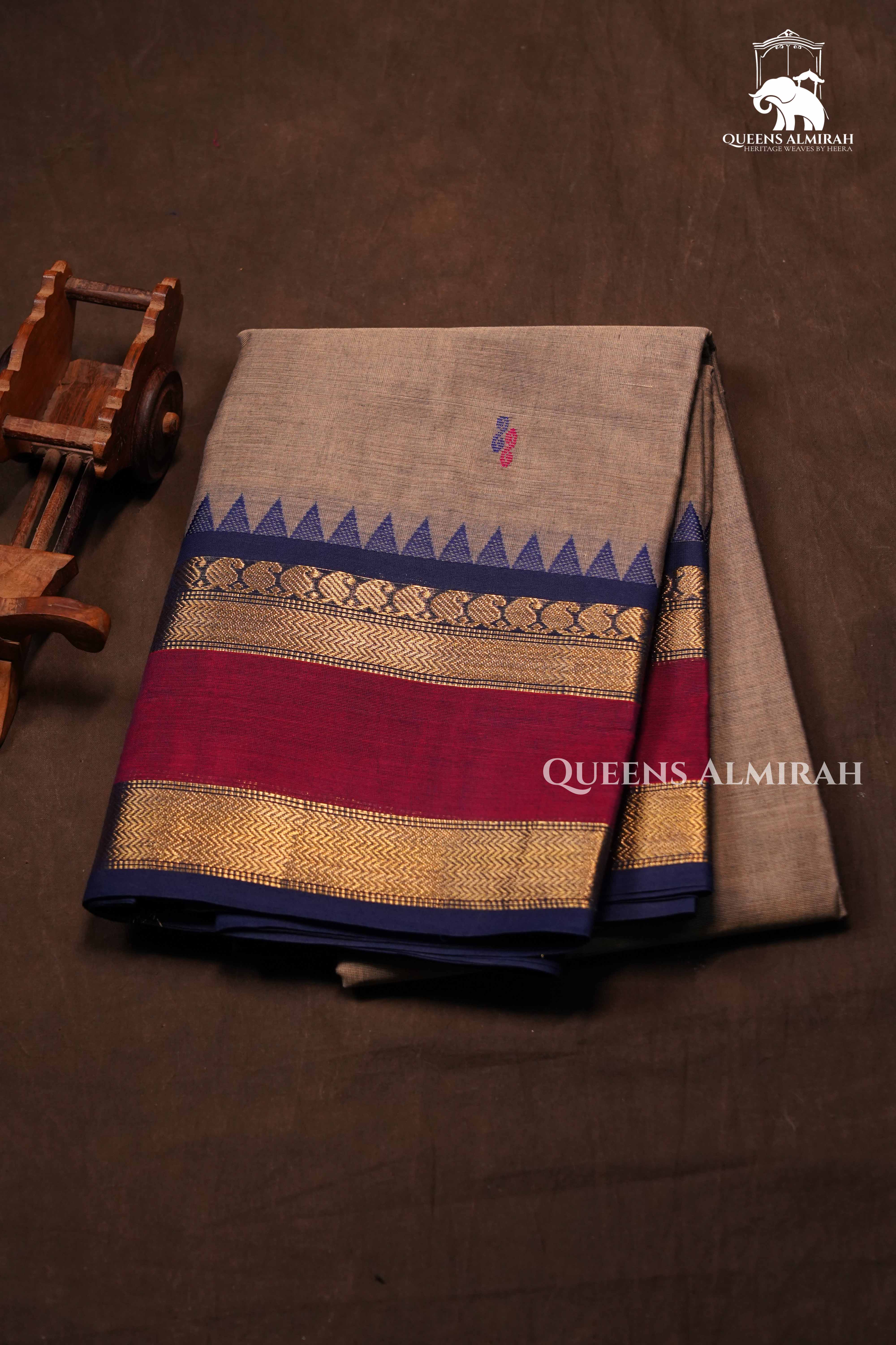 Grey Kanchi Cotton Saree