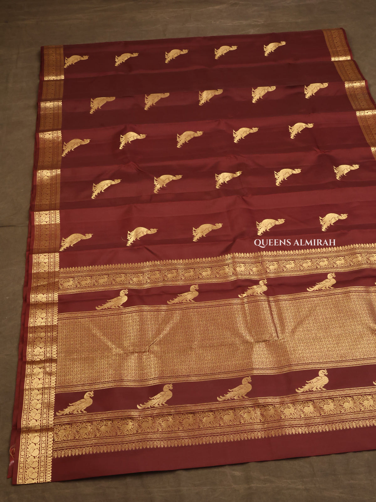 Araku Maroon Pure Kanchivaram Silk Saree