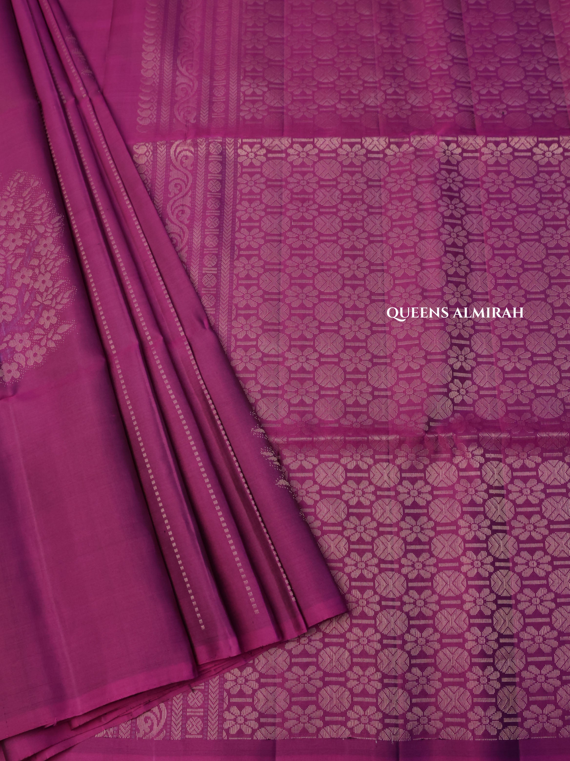Purple Pure Soft Silk Saree