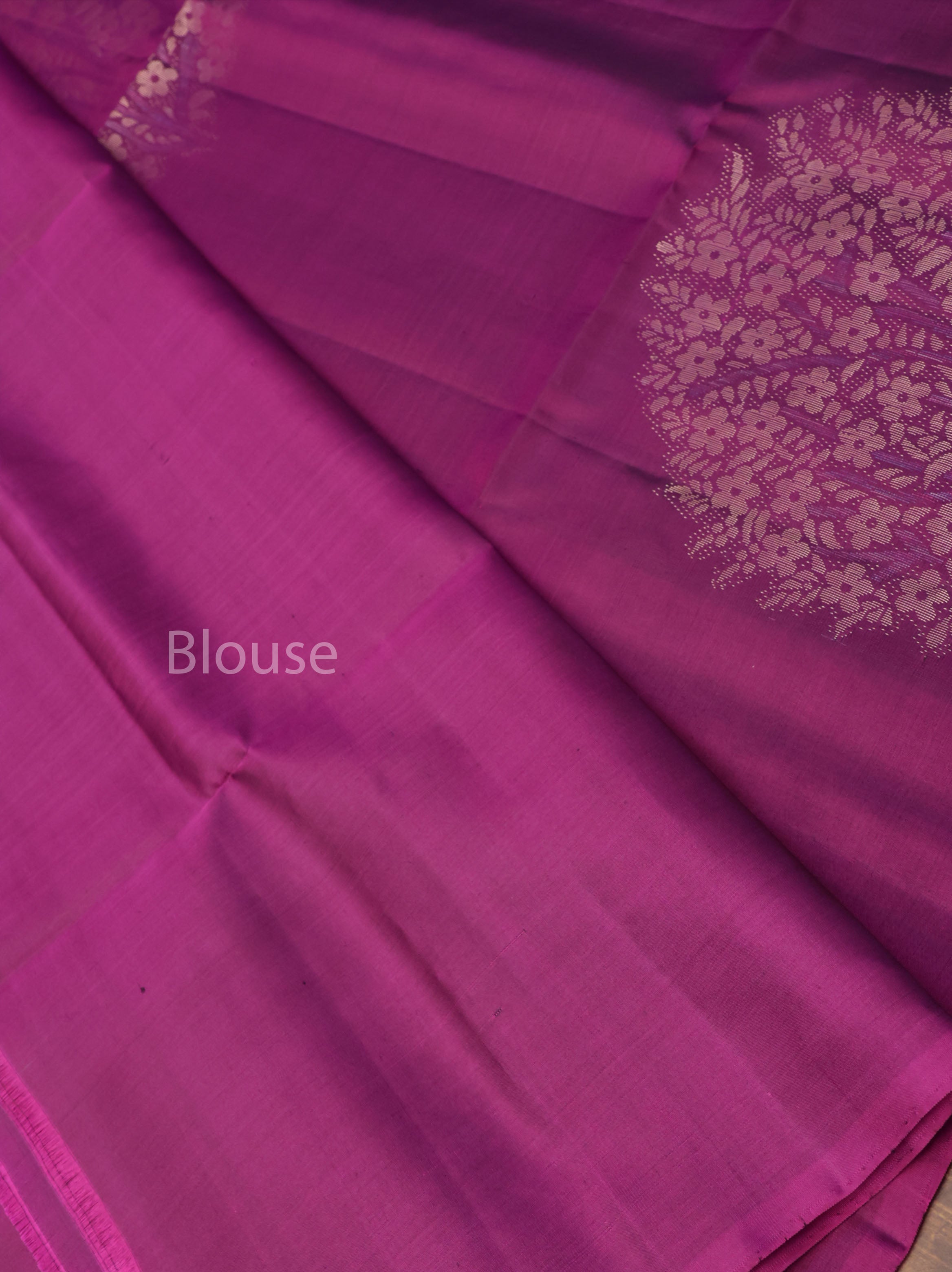 Purple Pure Soft Silk Saree