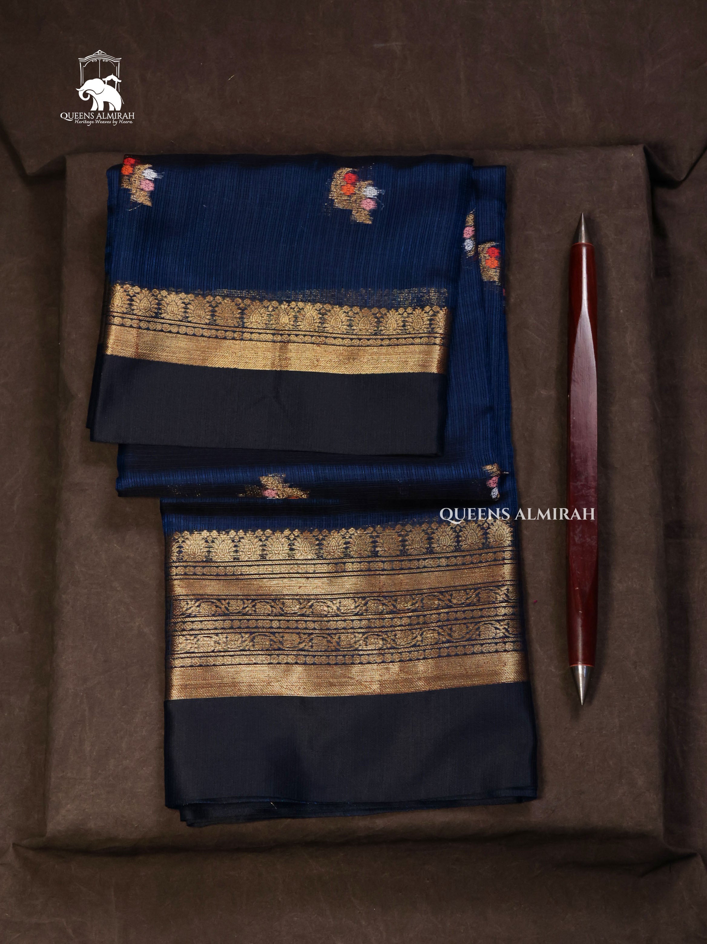 Blue Pure Kota Silk Saree