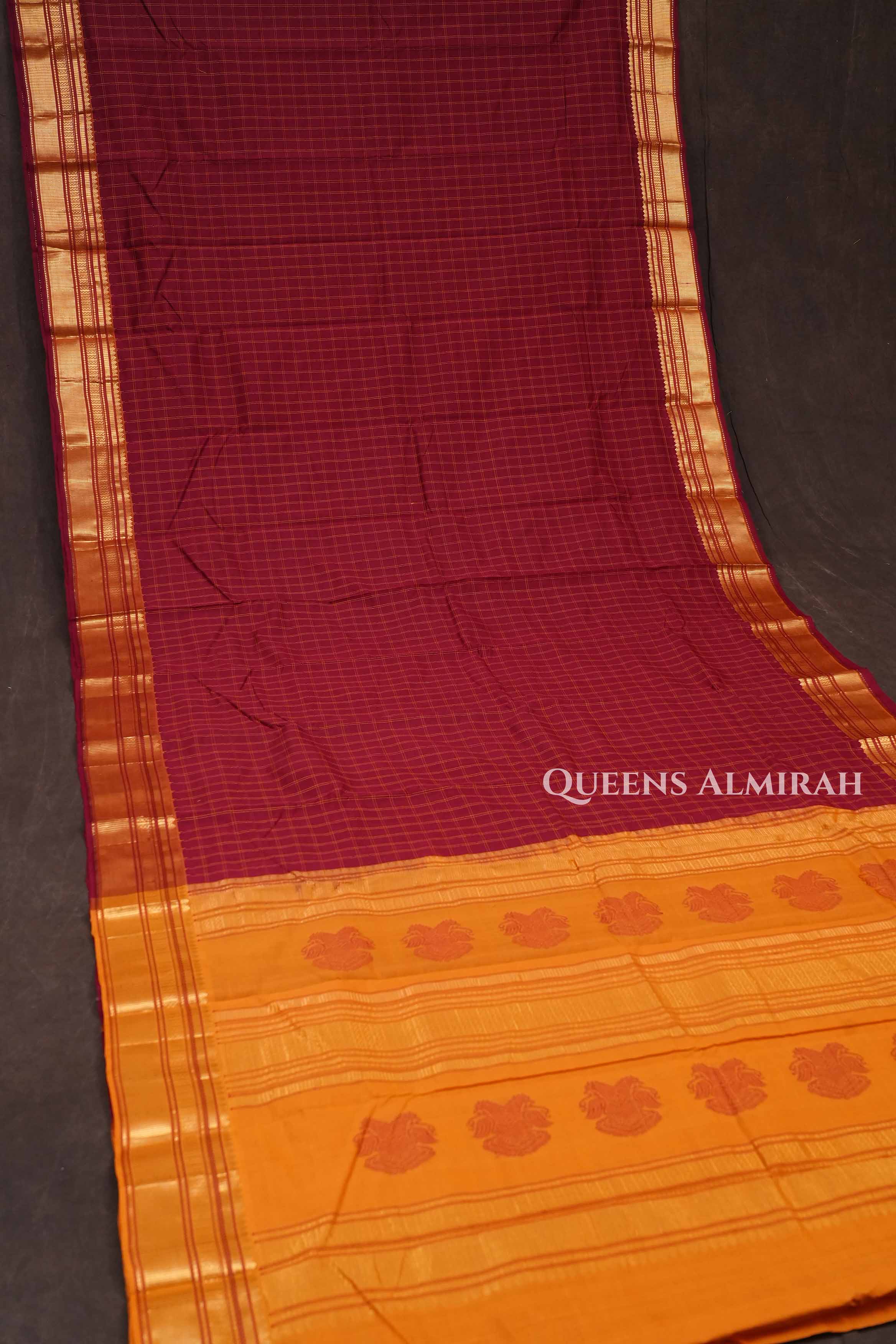 Maroon Budget Silk Cotton Saree