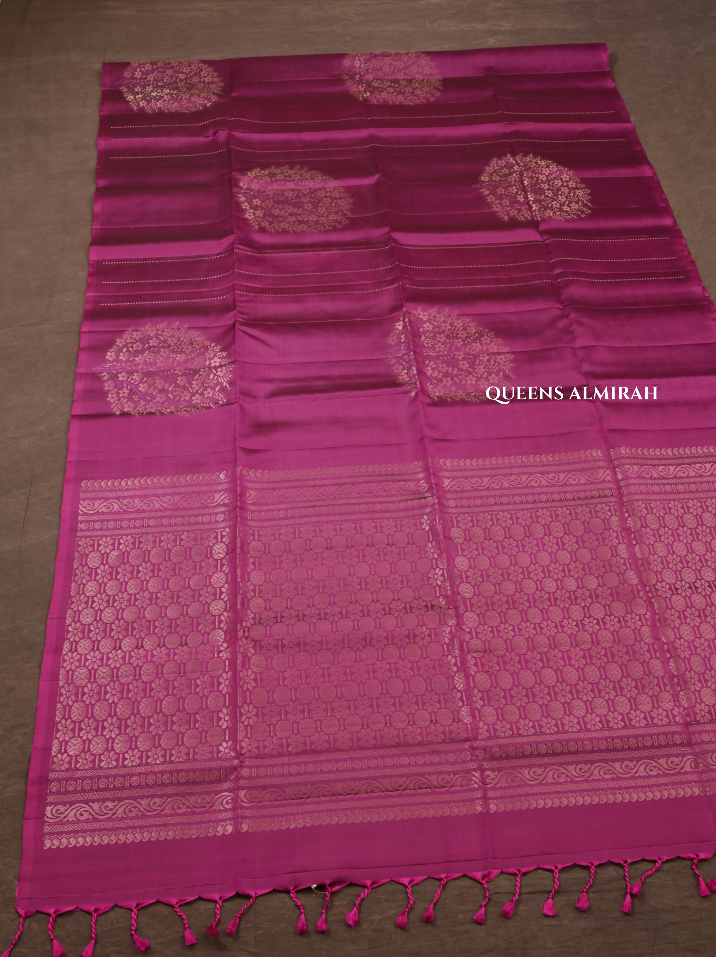 Purple Pure Soft Silk Saree