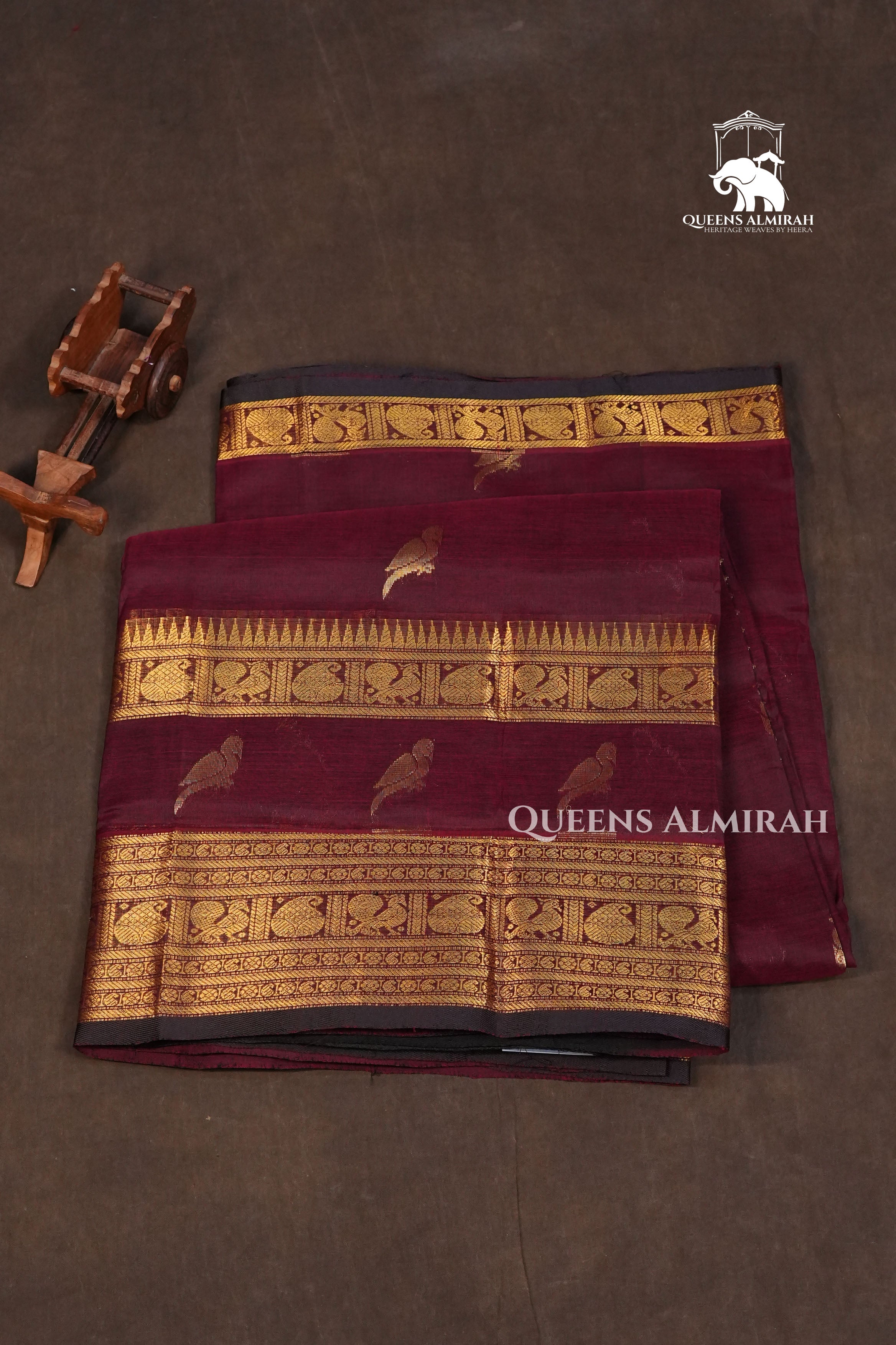 Araku Maroon Pure Silk Cotton Saree