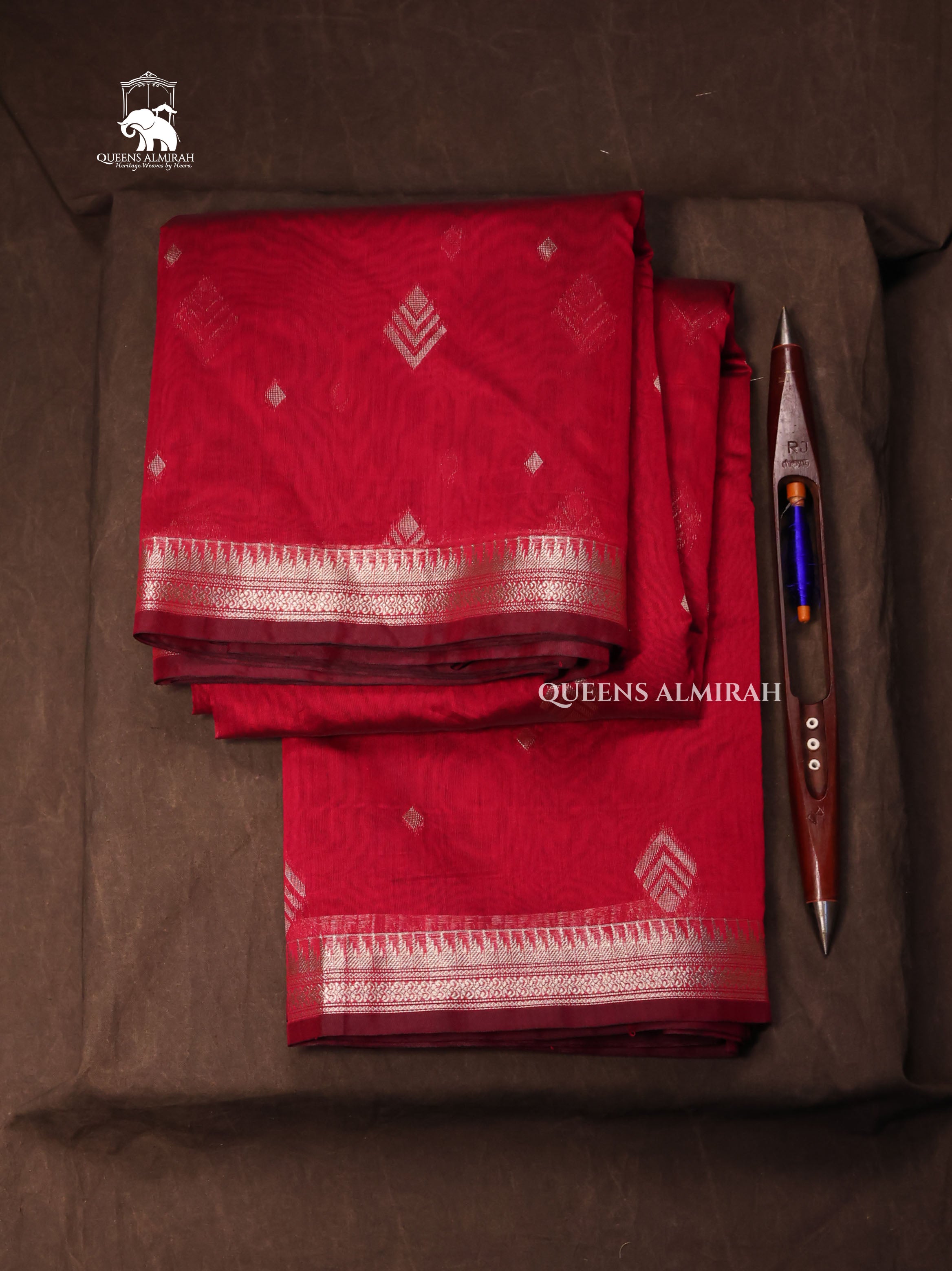 Magenta Pink Semi Silk Cotton Saree