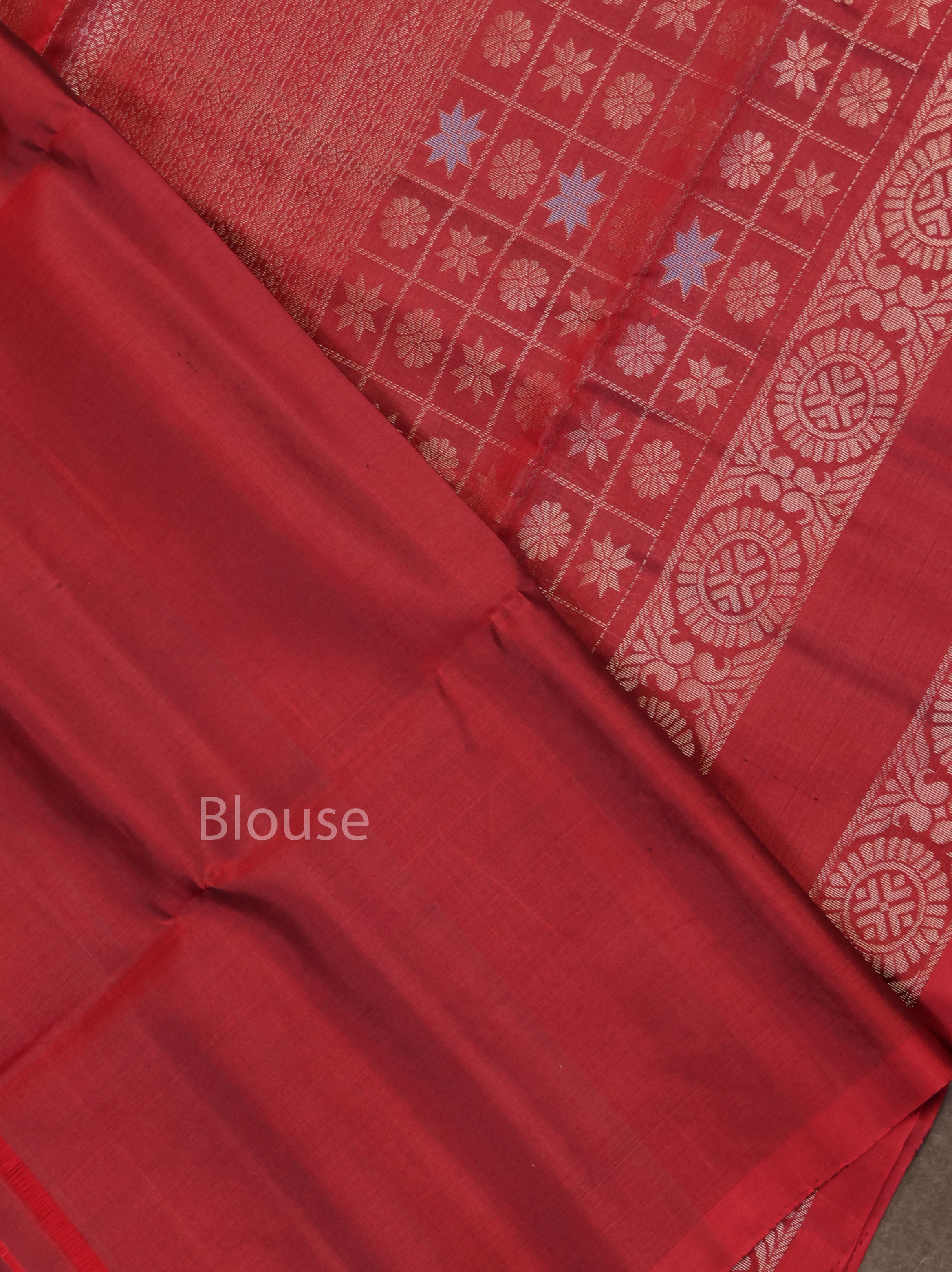 Maroon Athangudi Inspired Pure Soft Silk Saree