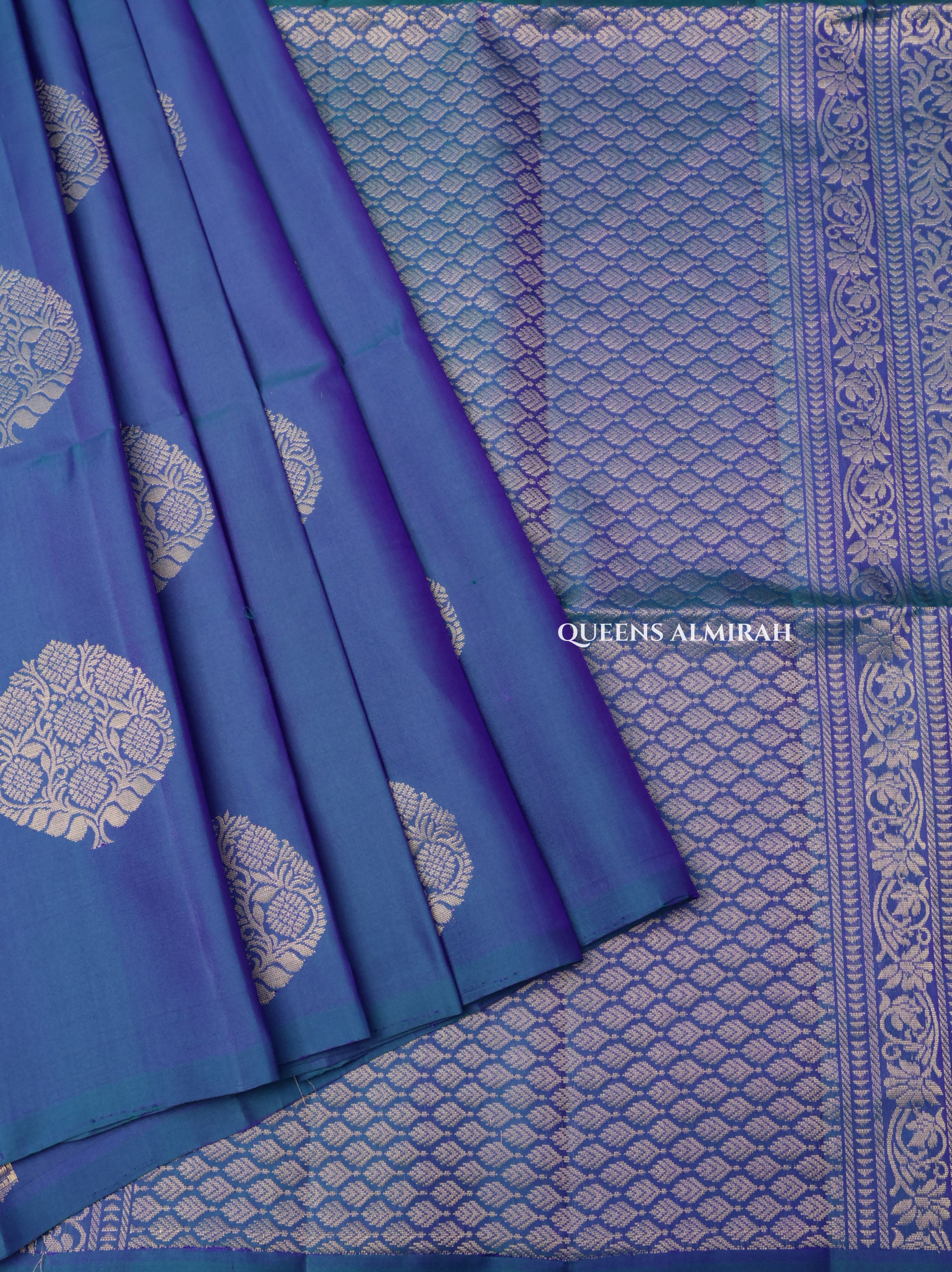 Blue Pure Soft Silk Saree